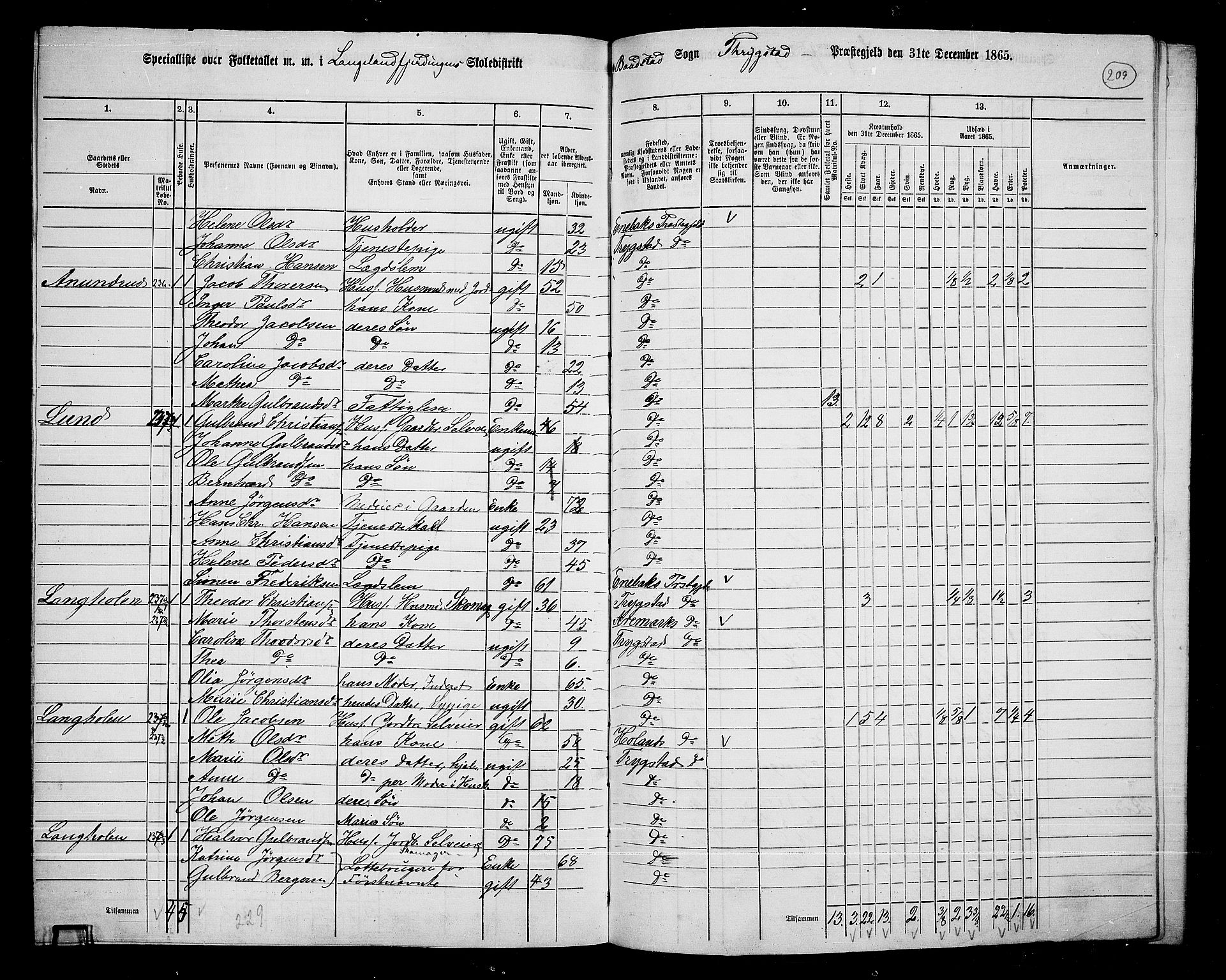 RA, 1865 census for Trøgstad, 1865, p. 184