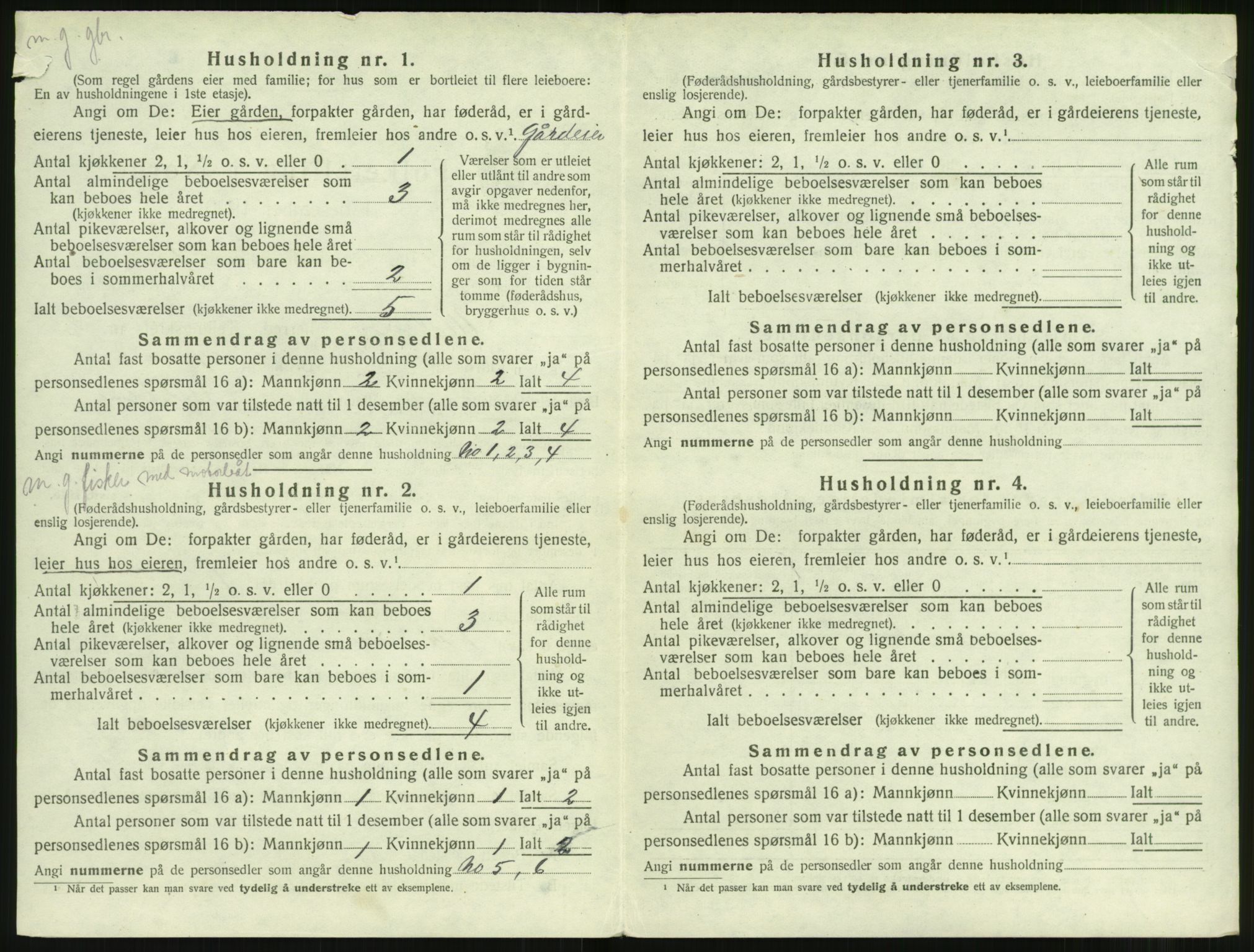 SAT, 1920 census for Ulstein, 1920, p. 103