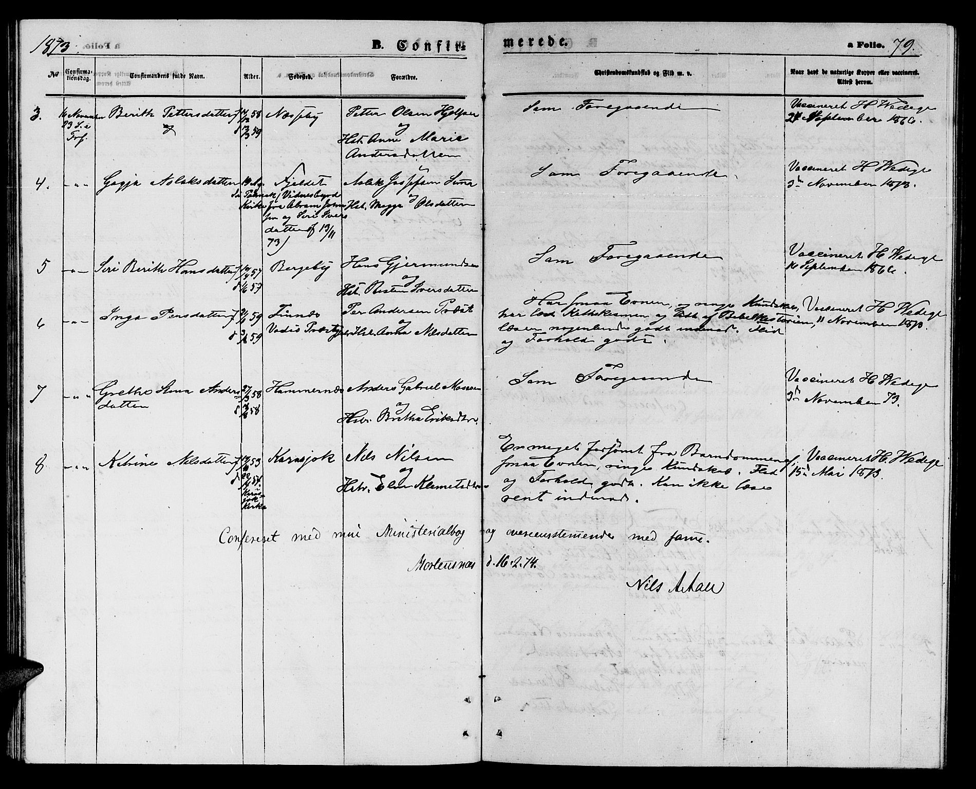 Nesseby sokneprestkontor, SATØ/S-1330/H/Hb/L0003klokker: Parish register (copy) no. 3, 1869-1876, p. 79