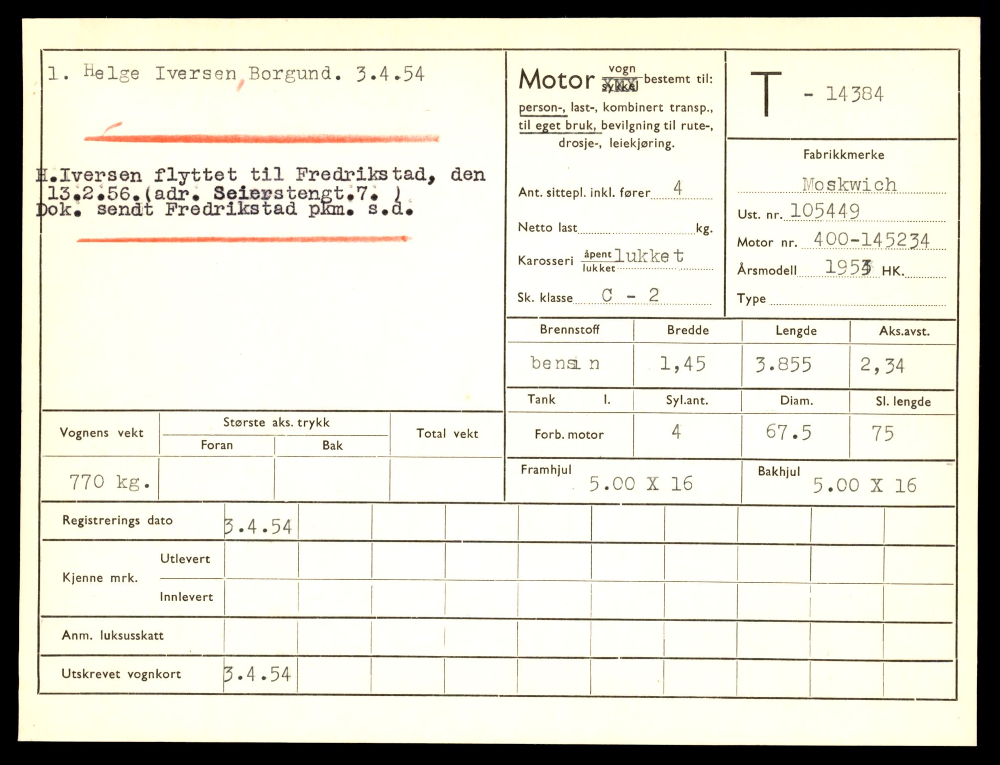 Møre og Romsdal vegkontor - Ålesund trafikkstasjon, AV/SAT-A-4099/F/Fe/L0045: Registreringskort for kjøretøy T 14320 - T 14444, 1927-1998, p. 1659
