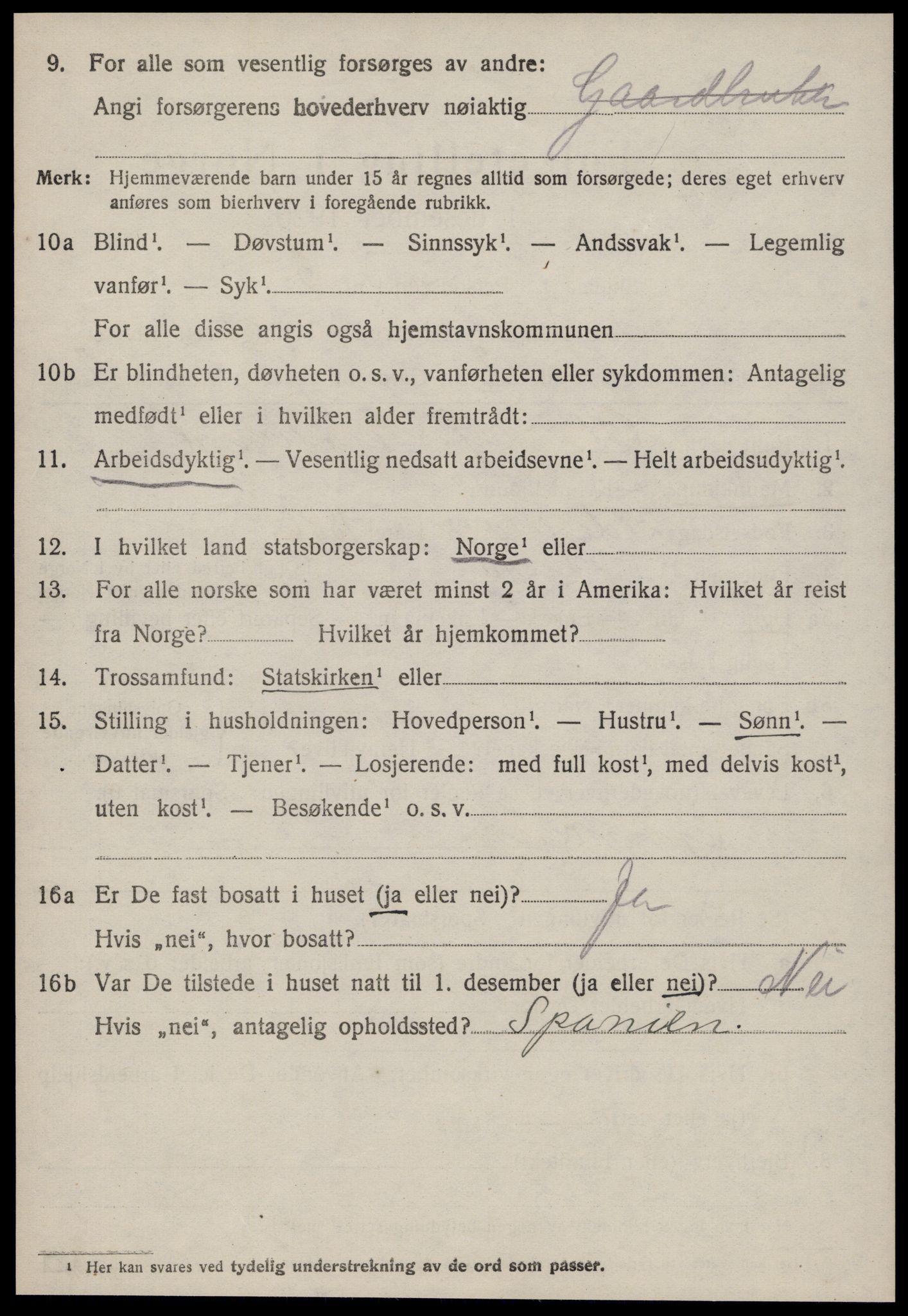 SAT, 1920 census for Vigra, 1920, p. 1275