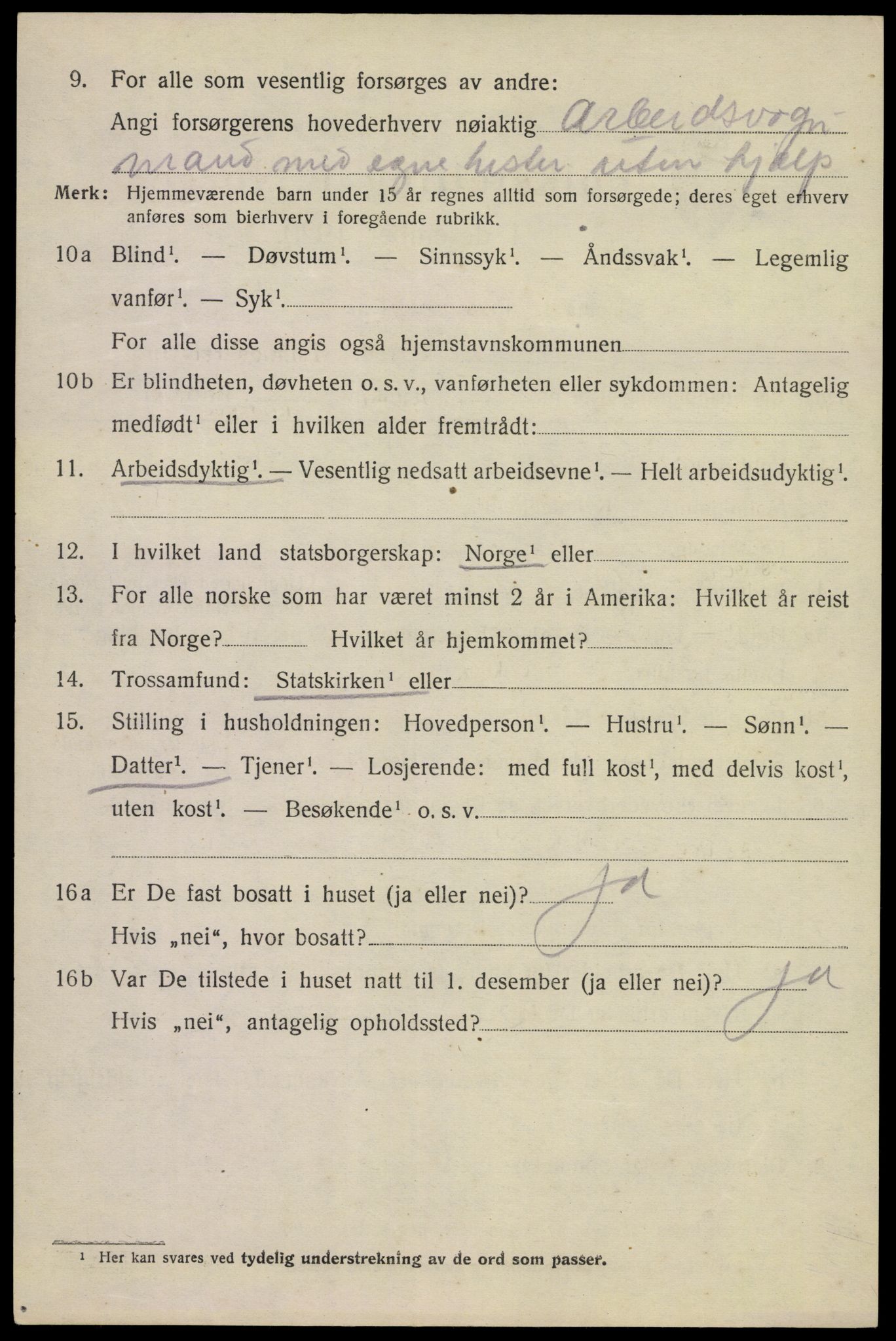 SAKO, 1920 census for Tinn, 1920, p. 16257