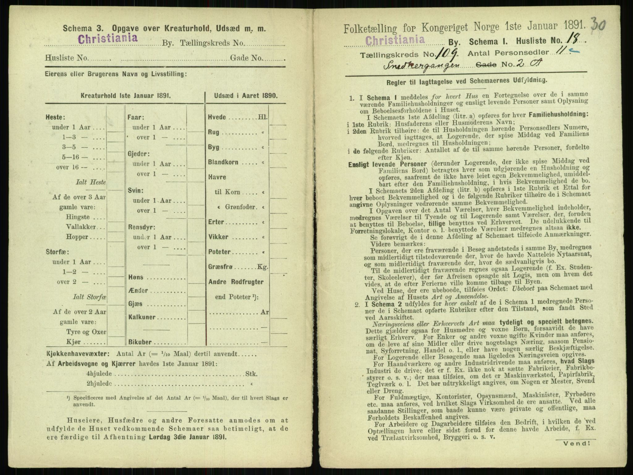 RA, 1891 census for 0301 Kristiania, 1891, p. 56408