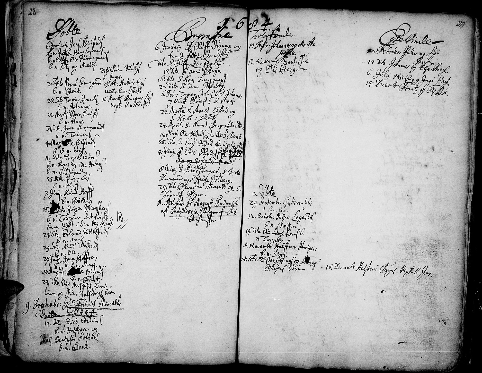 Øyer prestekontor, SAH/PREST-084/H/Ha/Haa/L0001: Parish register (official) no. 1, 1671-1727, p. 28-29
