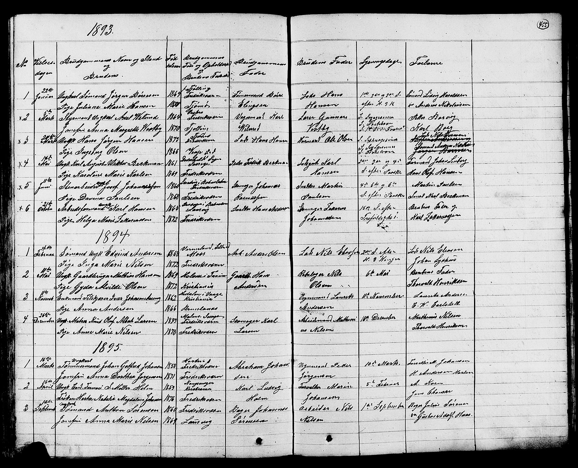 Stavern kirkebøker, AV/SAKO-A-318/G/Ga/L0002: Parish register (copy) no. 2, 1839-1909, p. 455