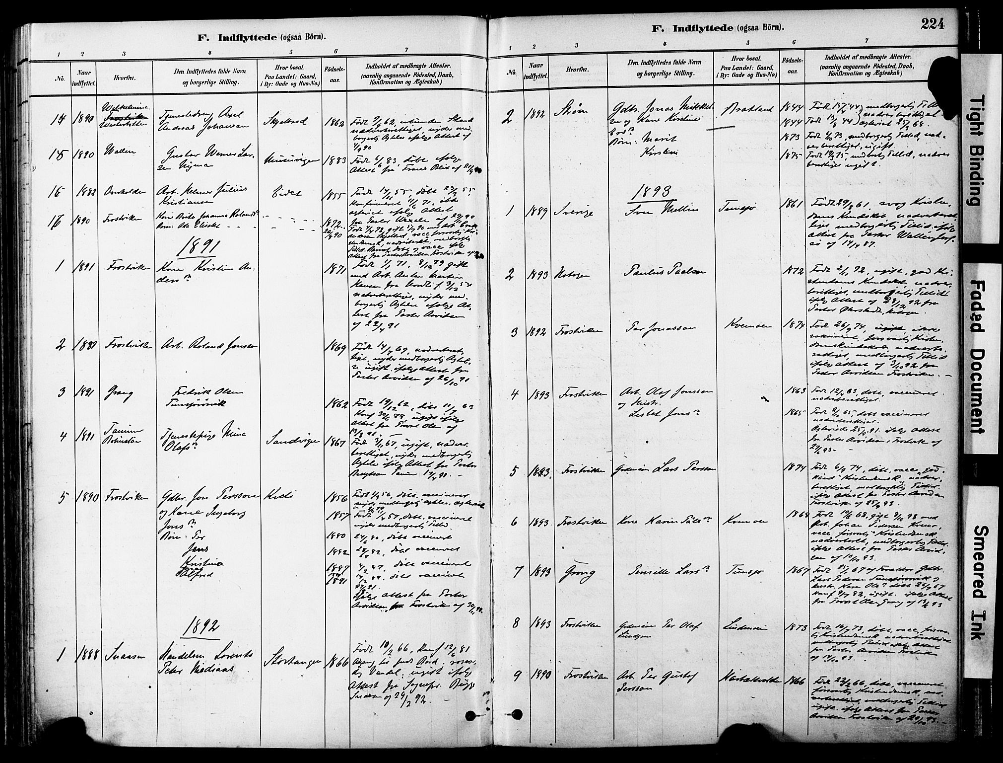 Ministerialprotokoller, klokkerbøker og fødselsregistre - Nord-Trøndelag, SAT/A-1458/755/L0494: Parish register (official) no. 755A03, 1882-1902, p. 224