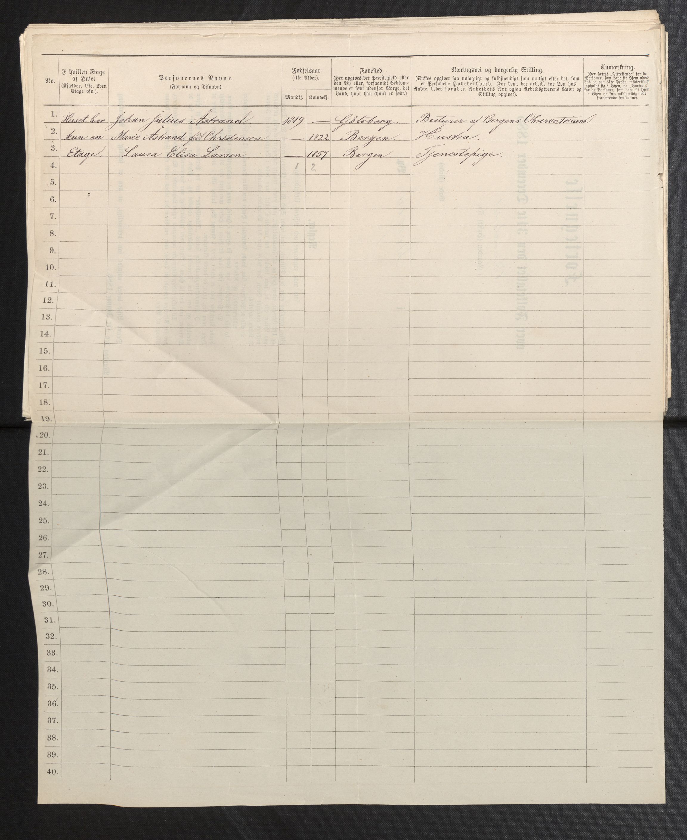 SAB, 1885 census for 1301 Bergen, 1885, p. 4814