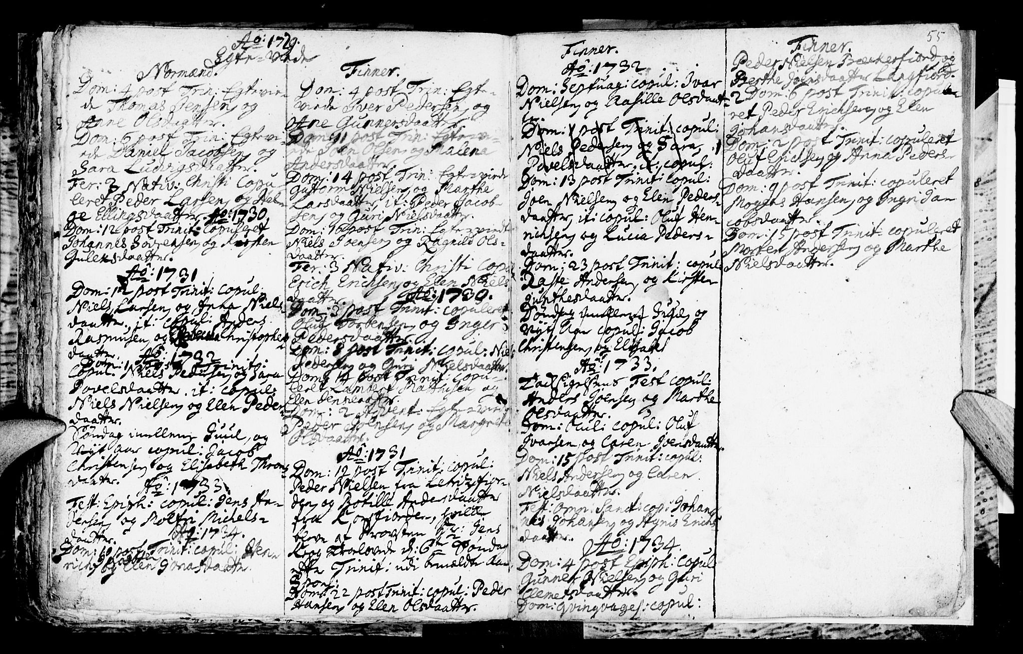 Talvik sokneprestkontor, SATØ/S-1337/H/Ha/L0002kirke: Parish register (official) no. 2, 1729-1735, p. 55