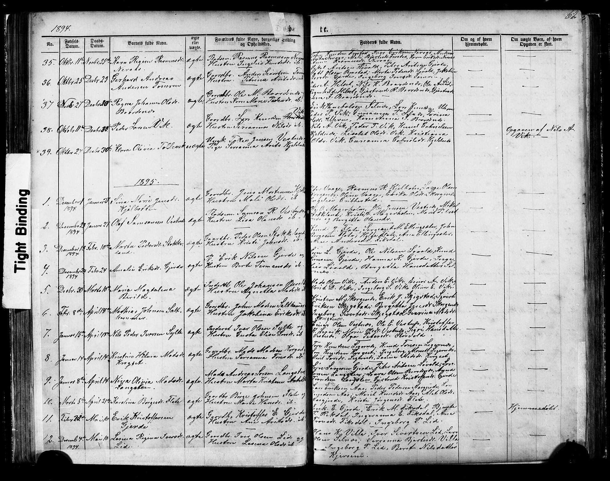 Ministerialprotokoller, klokkerbøker og fødselsregistre - Møre og Romsdal, AV/SAT-A-1454/539/L0536: Parish register (copy) no. 539C02, 1867-1913, p. 62