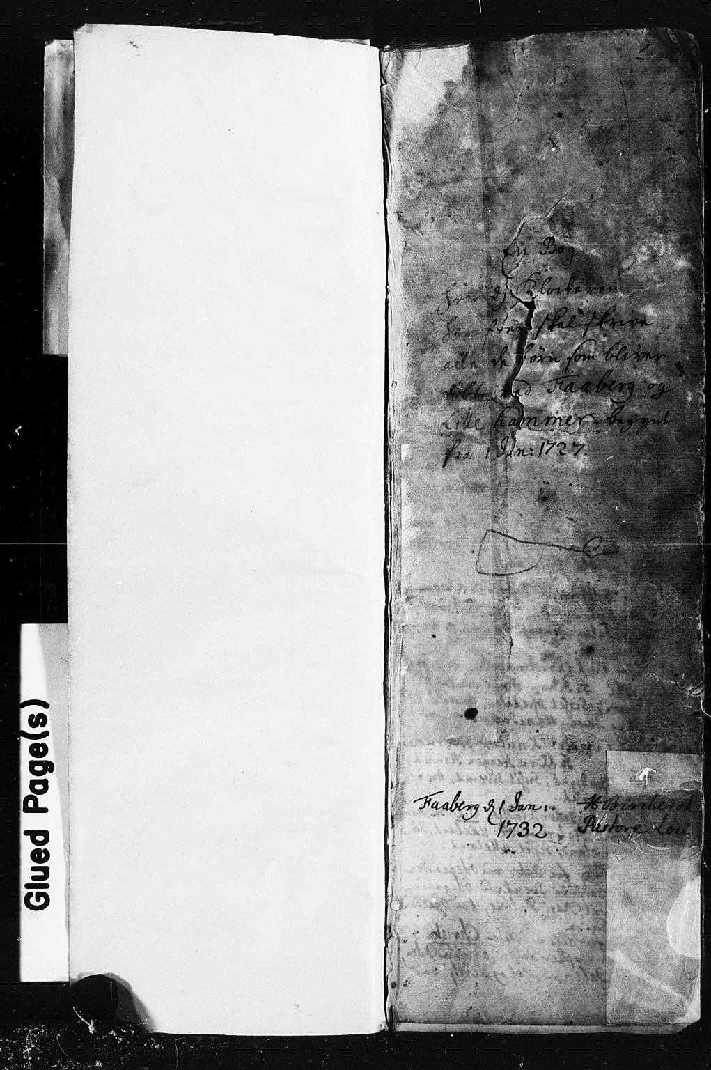 Fåberg prestekontor, SAH/PREST-086/H/Ha/Hab/L0001: Parish register (copy) no. 1, 1727-1767, p. 0-1