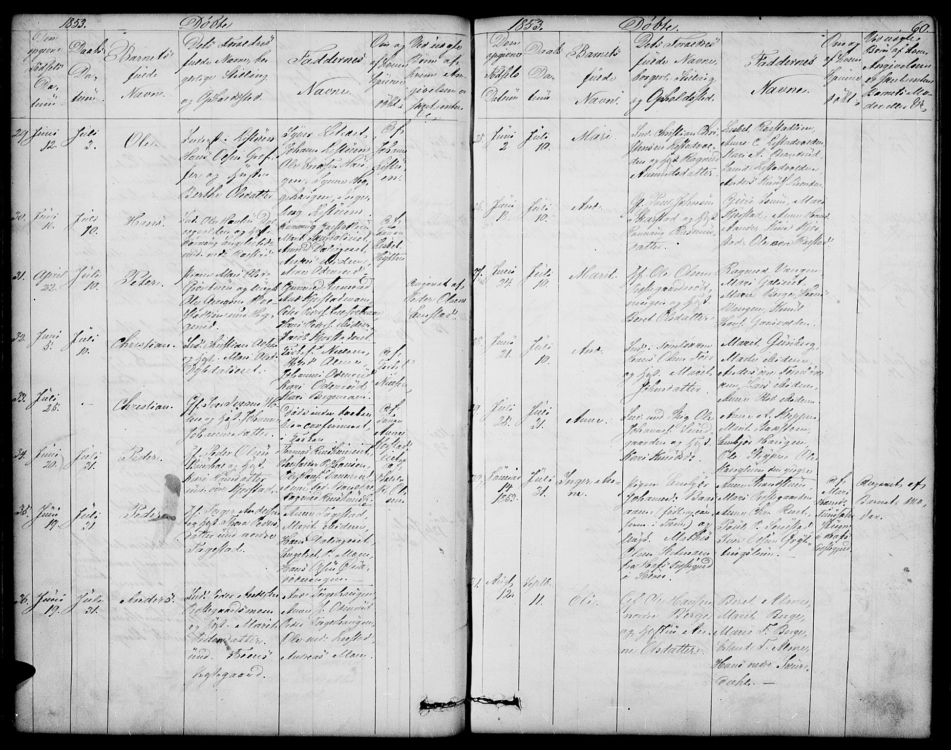 Sør-Fron prestekontor, AV/SAH-PREST-010/H/Ha/Hab/L0001: Parish register (copy) no. 1, 1844-1863, p. 60