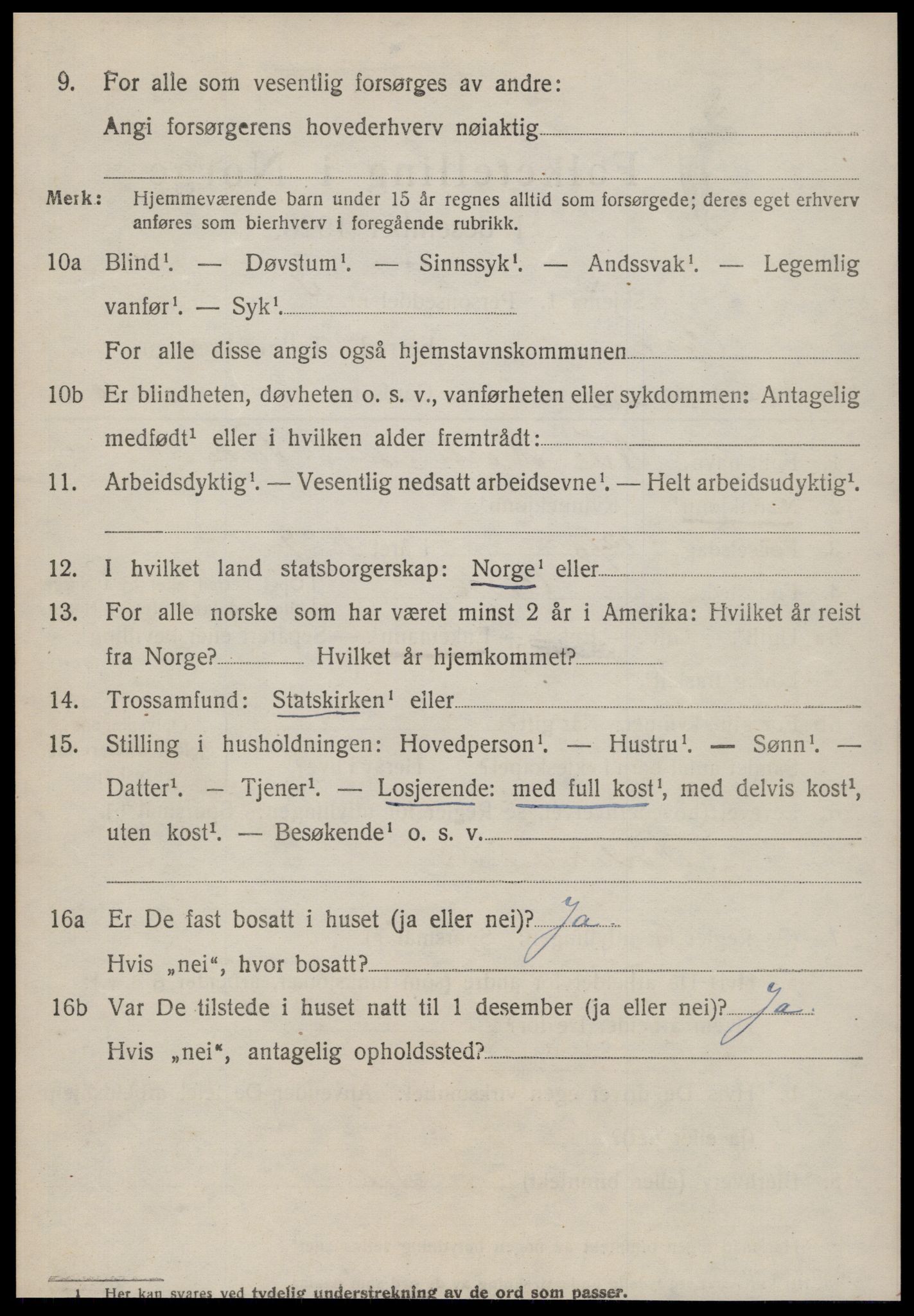 SAT, 1920 census for Giske, 1920, p. 3649