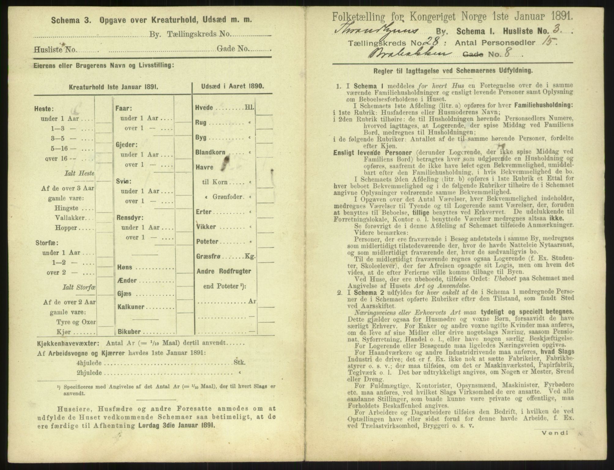RA, 1891 census for 1601 Trondheim, 1891, p. 1990