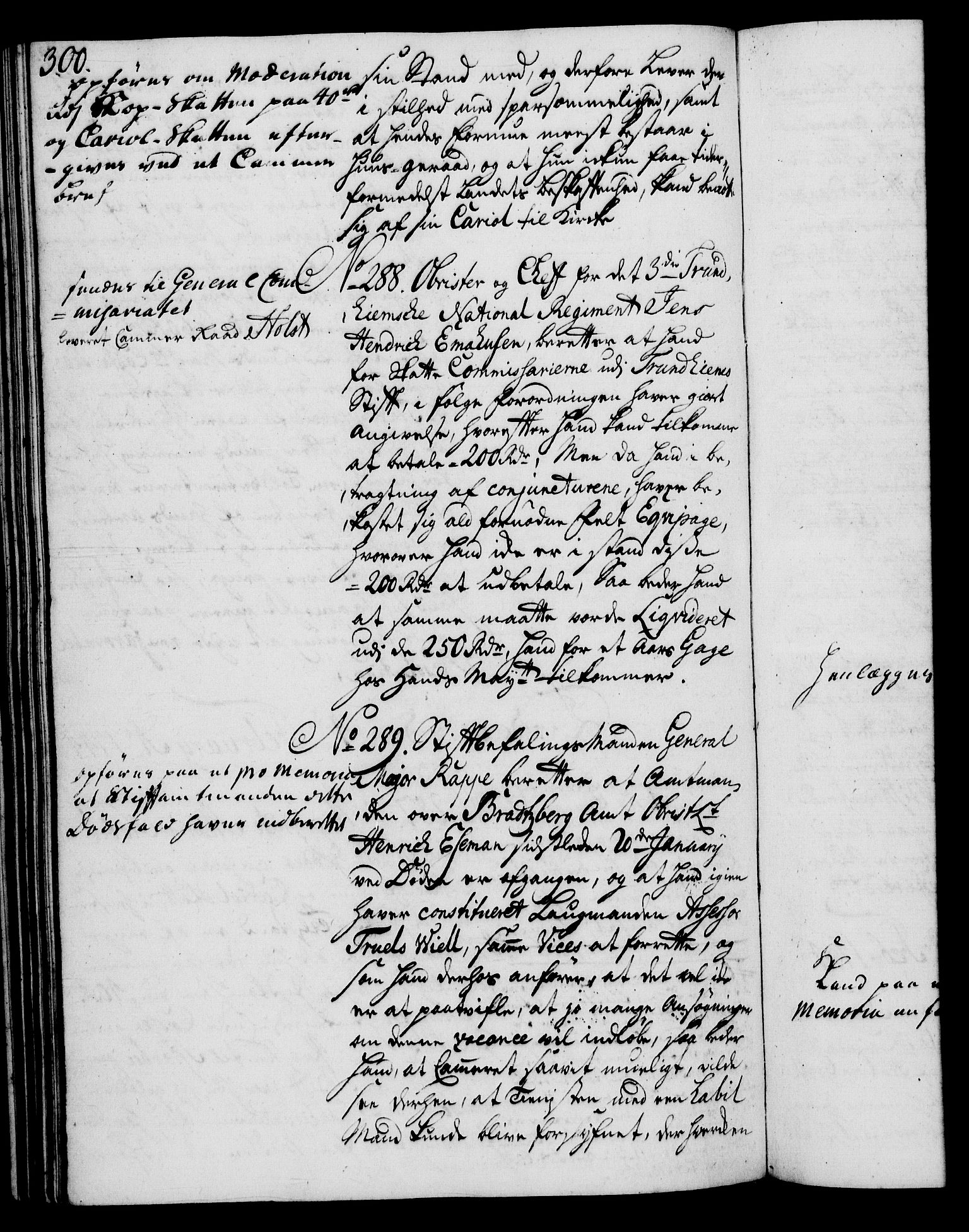 Rentekammeret, Kammerkanselliet, RA/EA-3111/G/Gh/Gha/L0025: Norsk ekstraktmemorialprotokoll (merket RK 53.70), 1743-1744, p. 300