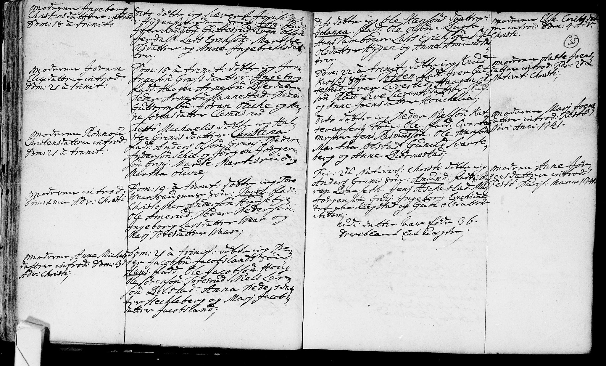 Røyken kirkebøker, SAKO/A-241/F/Fa/L0002: Parish register (official) no. 2, 1731-1782, p. 35