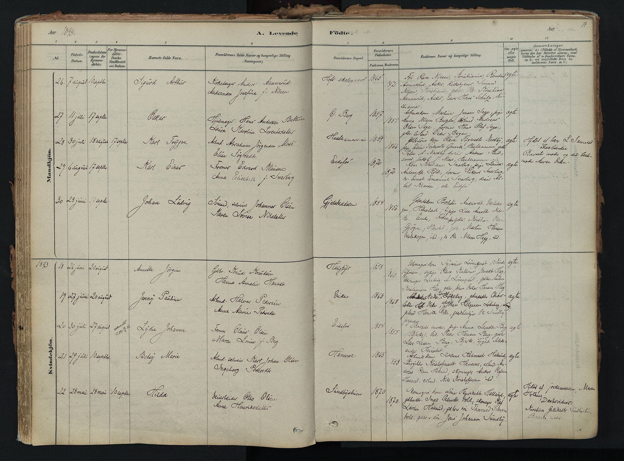 Hof kirkebøker, SAKO/A-64/F/Fa/L0007: Parish register (official) no. I 7, 1878-1940, p. 74