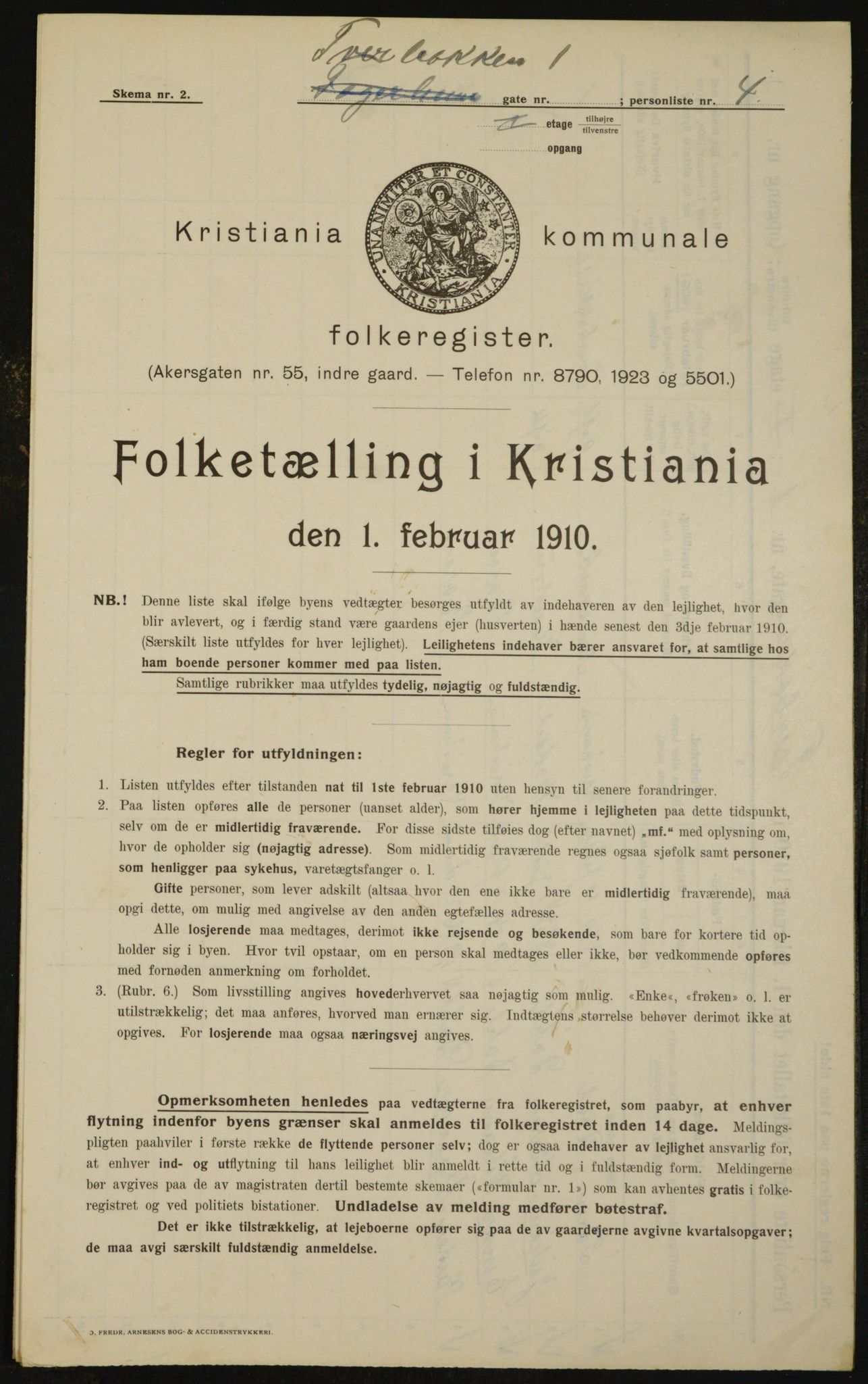 OBA, Municipal Census 1910 for Kristiania, 1910, p. 111397