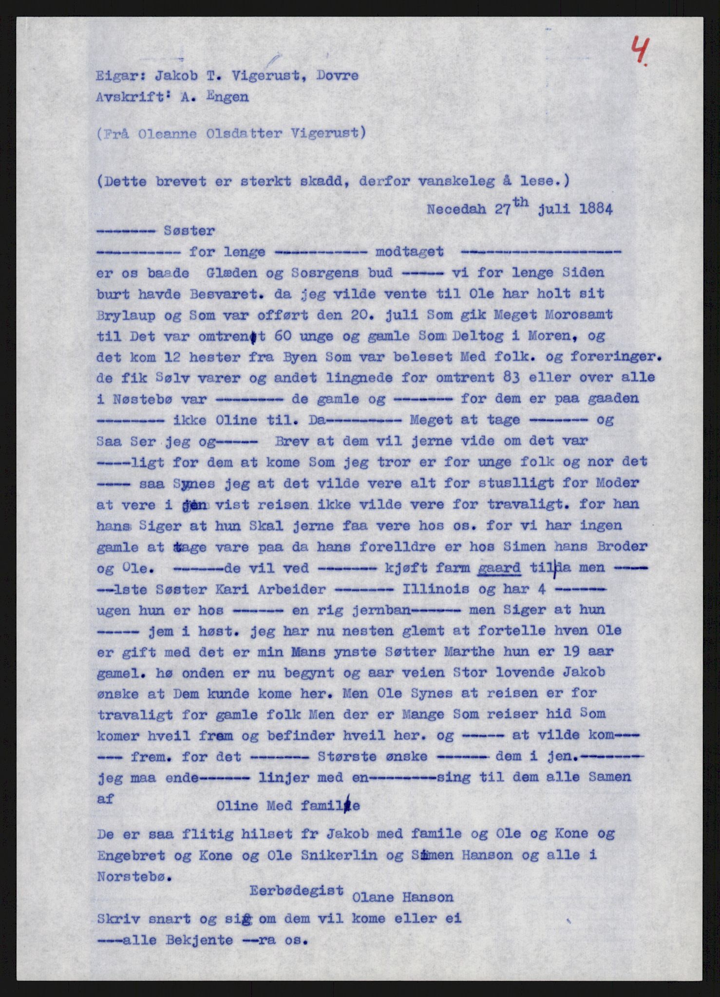 Samlinger til kildeutgivelse, Amerikabrevene, AV/RA-EA-4057/F/L0015: Innlån fra Oppland: Sæteren - Vigerust, 1838-1914, p. 637