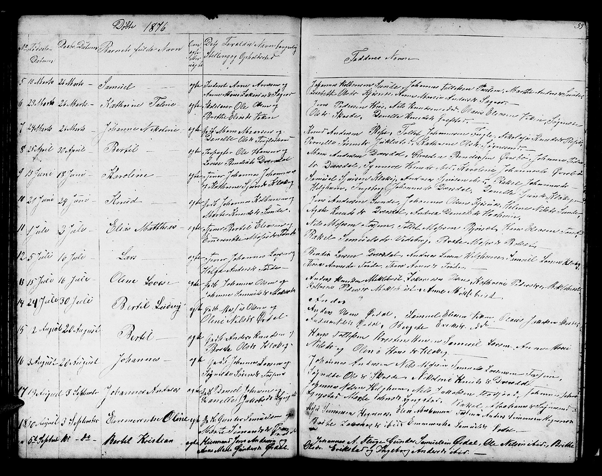 Jølster sokneprestembete, SAB/A-80701/H/Hab/Habb/L0001: Parish register (copy) no. B 1, 1853-1887, p. 59