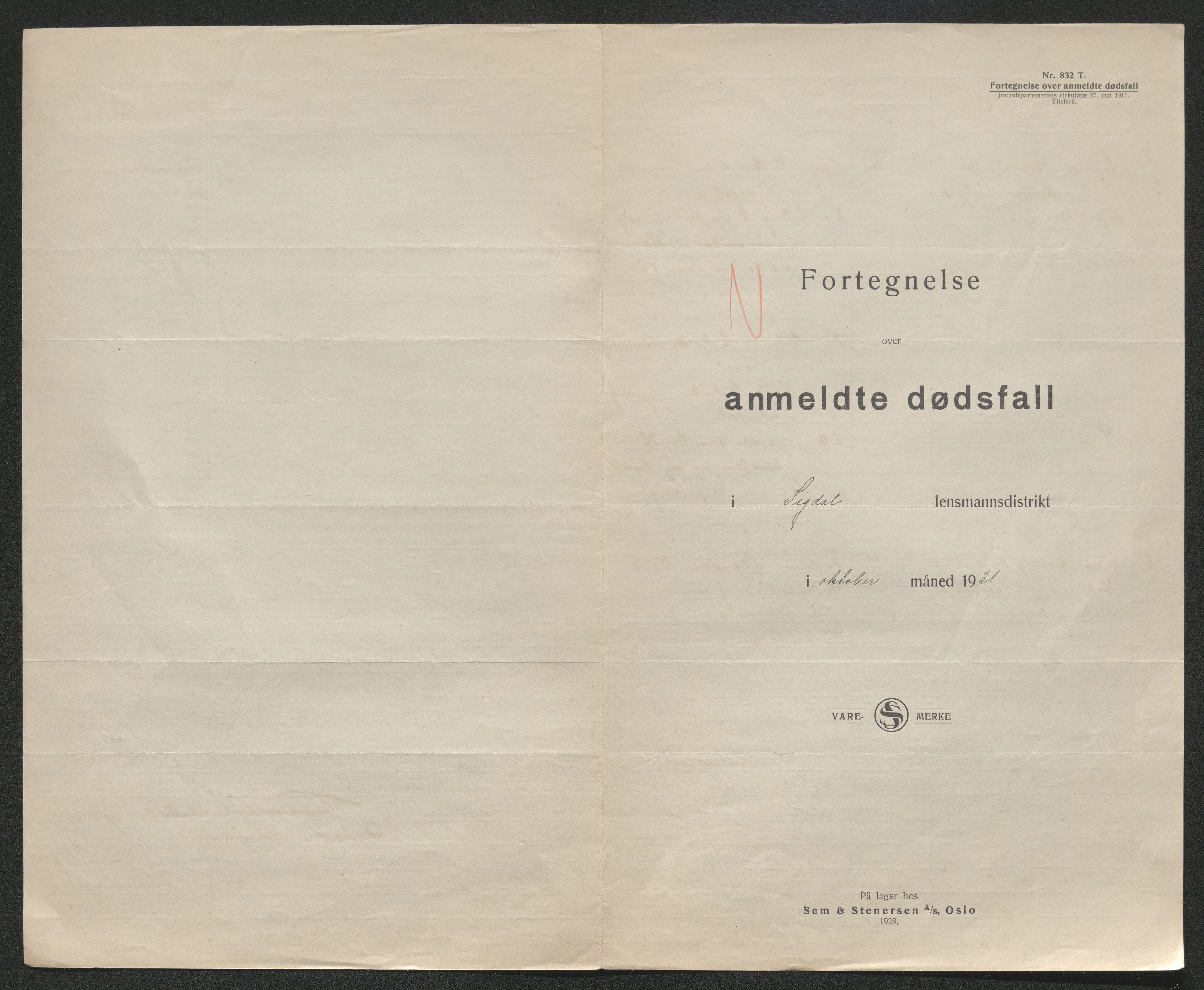 Eiker, Modum og Sigdal sorenskriveri, SAKO/A-123/H/Ha/Hab/L0046: Dødsfallsmeldinger, 1930-1931, p. 1167