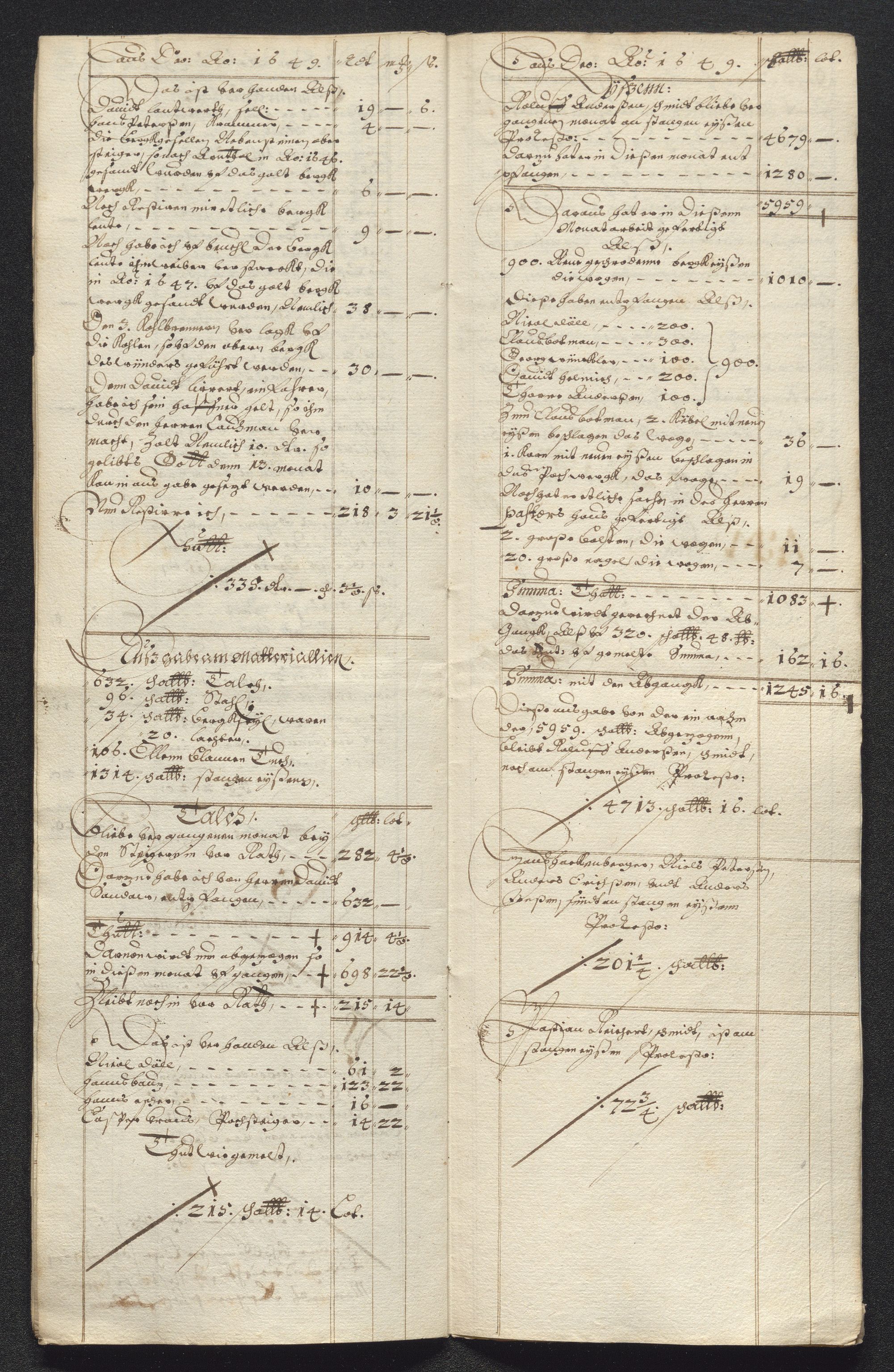 Kongsberg Sølvverk 1623-1816, SAKO/EA-3135/001/D/Dc/Dcd/L0023: Utgiftsregnskap for gruver m.m., 1649, p. 538