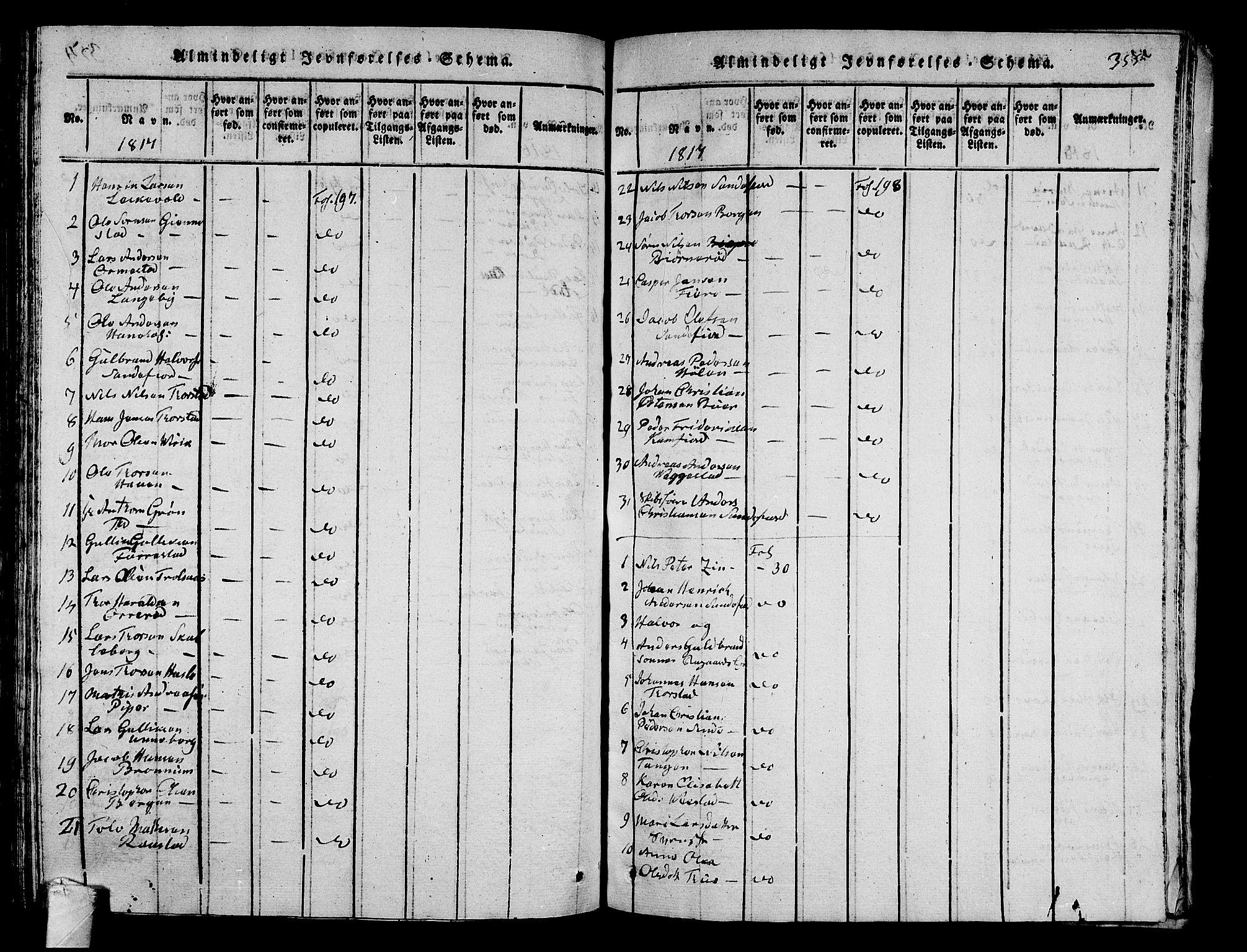 Sandar kirkebøker, AV/SAKO-A-243/G/Ga/L0001: Parish register (copy) no. 1, 1814-1835, p. 355