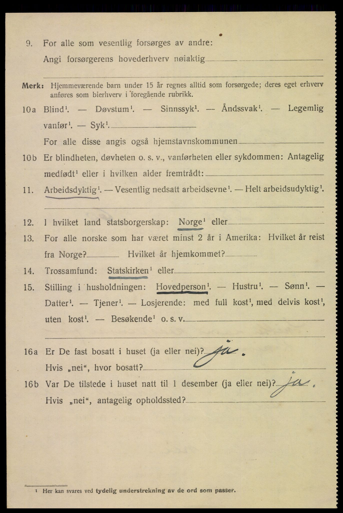 SAK, 1920 census for Mandal, 1920, p. 8142