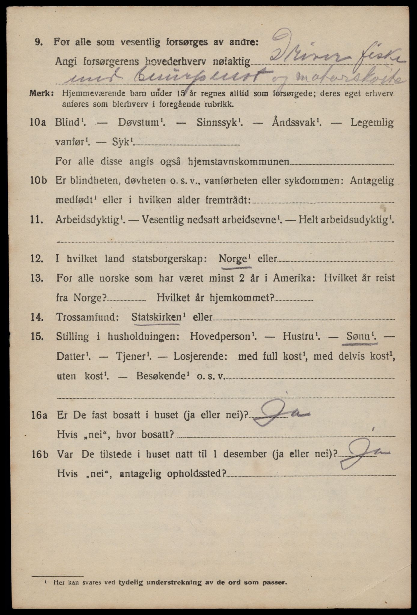 SAST, 1920 census for Forsand, 1920, p. 1790