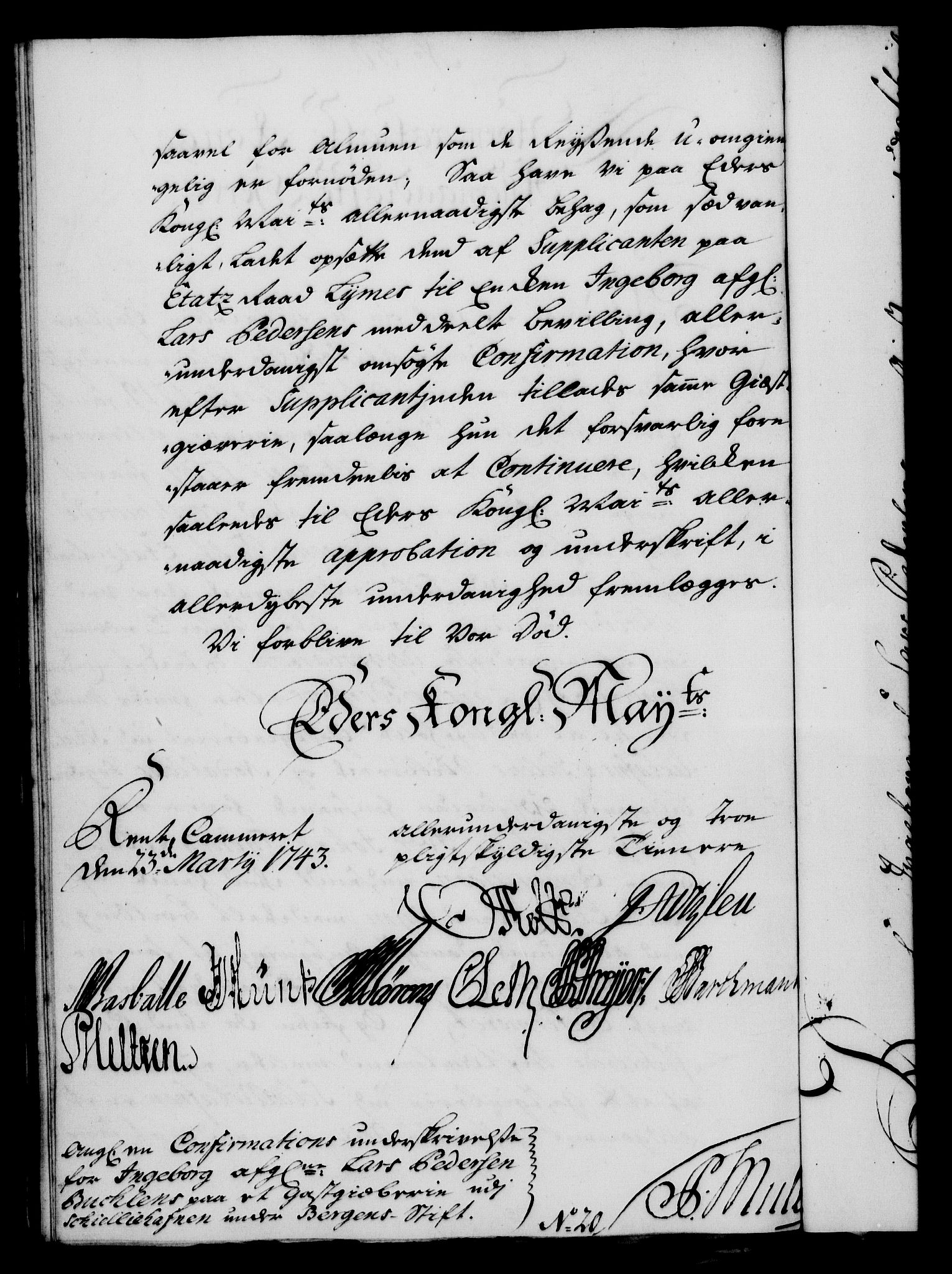 Rentekammeret, Kammerkanselliet, RA/EA-3111/G/Gf/Gfa/L0026: Norsk relasjons- og resolusjonsprotokoll (merket RK 52.26), 1743, p. 239