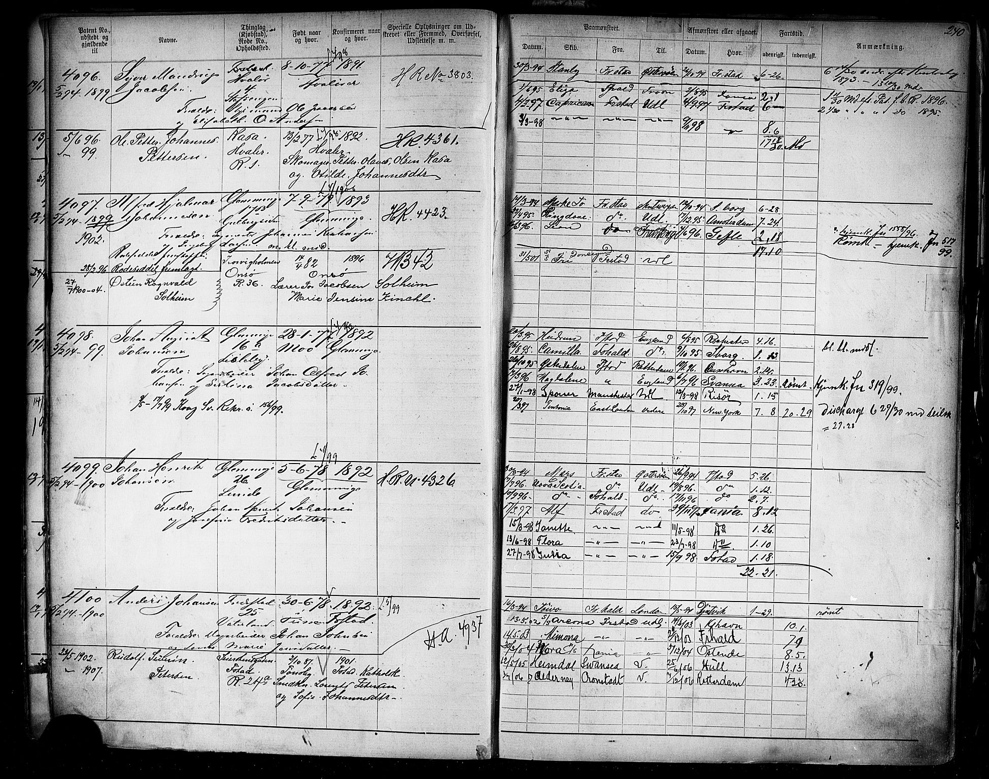 Fredrikstad mønstringskontor, AV/SAO-A-10569b/F/Fc/Fca/L0008: Annotasjonsrulle, 1898-1916, p. 22