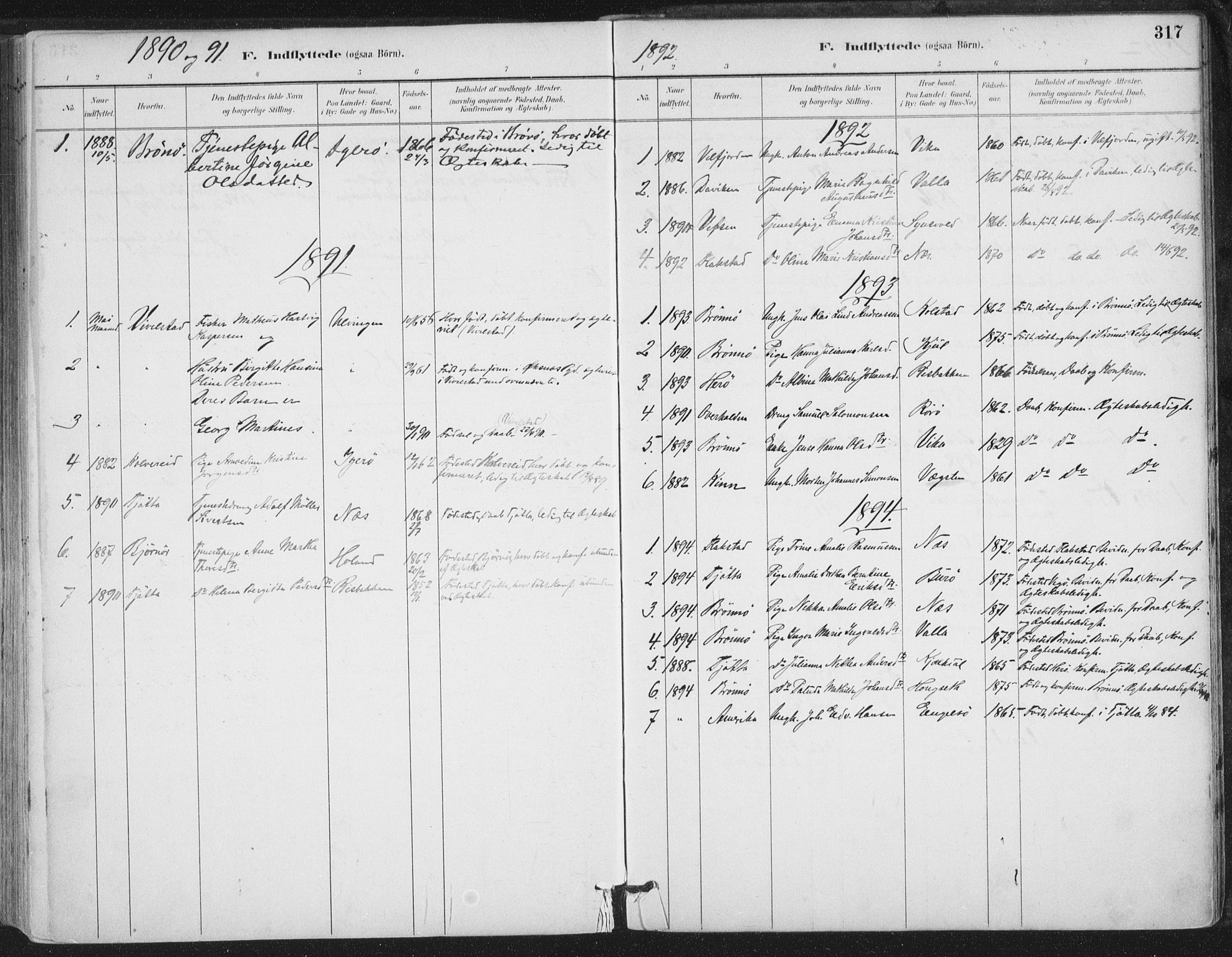 Ministerialprotokoller, klokkerbøker og fødselsregistre - Nordland, AV/SAT-A-1459/816/L0244: Parish register (official) no. 816A10, 1886-1903, p. 317