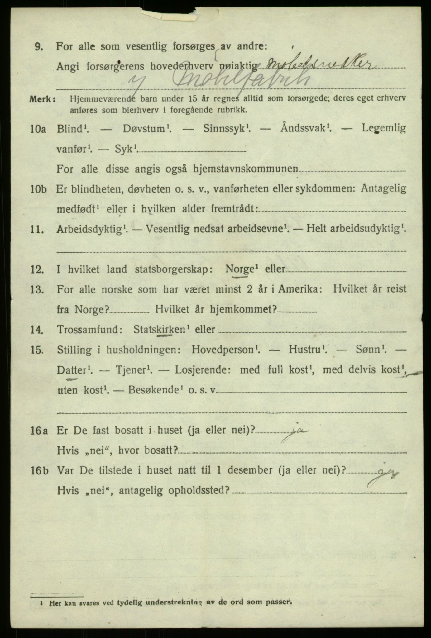 SAB, 1920 census for Bruvik, 1920, p. 8517