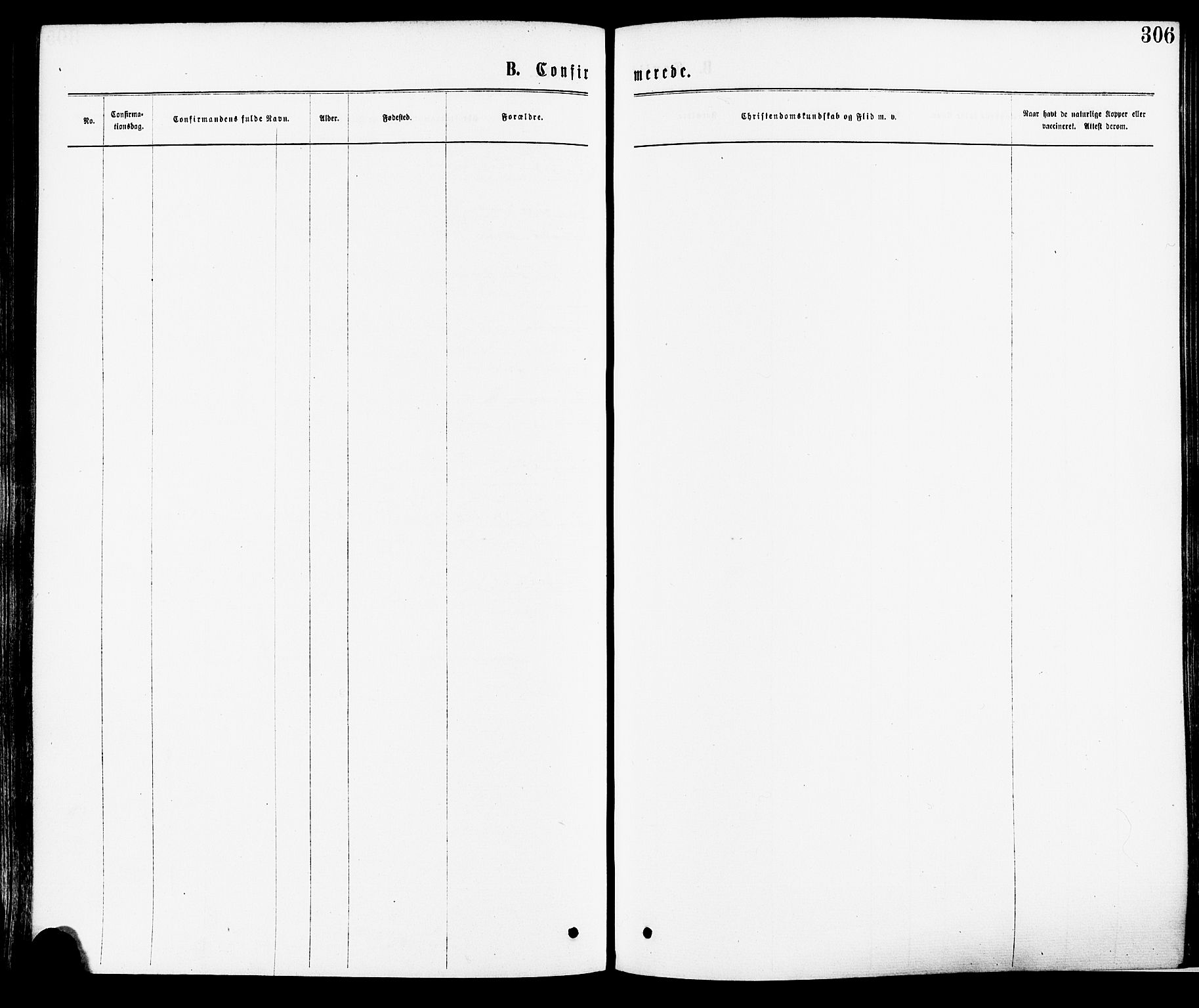 Høland prestekontor Kirkebøker, SAO/A-10346a/F/Fa/L0012.a: Parish register (official) no. I 12A, 1869-1879, p. 306