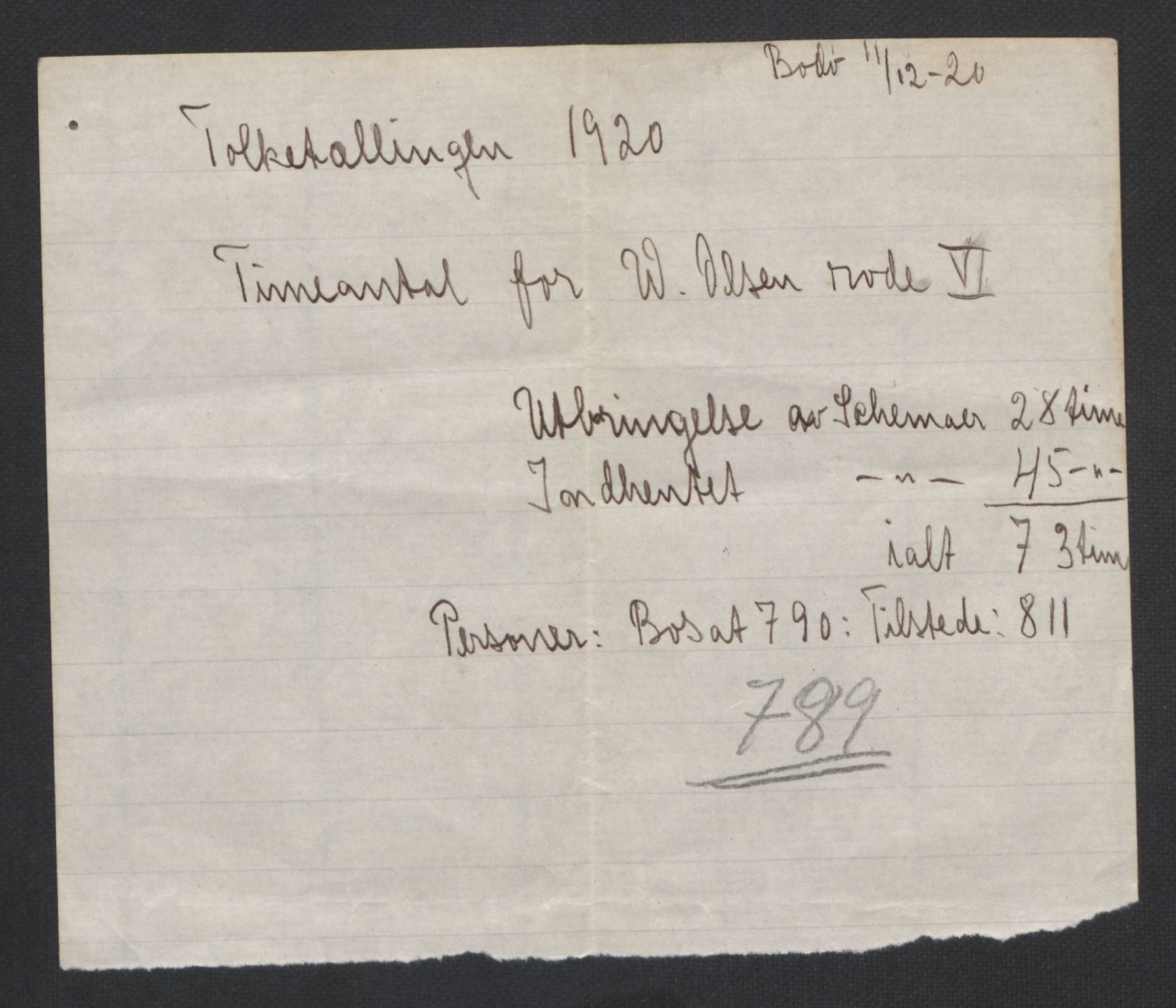 SAT, 1920 census for Bodø, 1920, p. 26