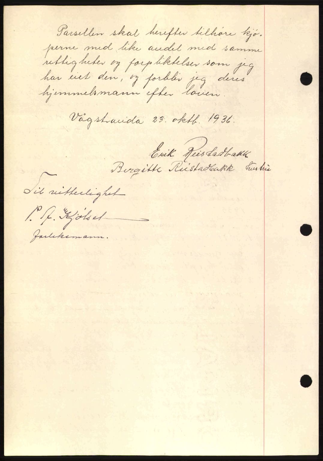 Romsdal sorenskriveri, SAT/A-4149/1/2/2C: Mortgage book no. A2, 1936-1937, Diary no: : 2421/1936