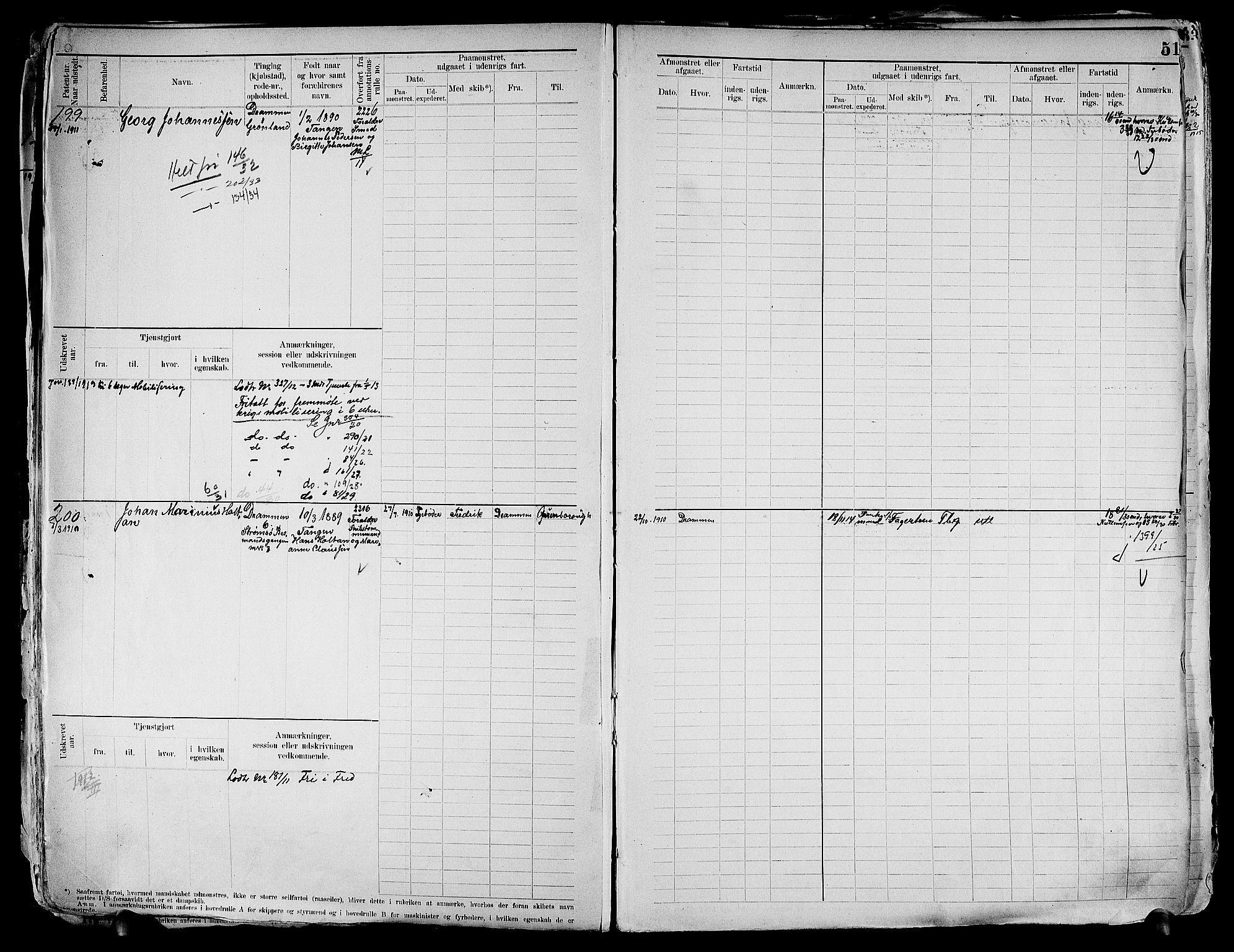 Drammen innrulleringsdistrikt, SAKO/A-781/F/Fd/L0003: Maskinist- og fyrbøterrulle, 1904-1948, p. 53