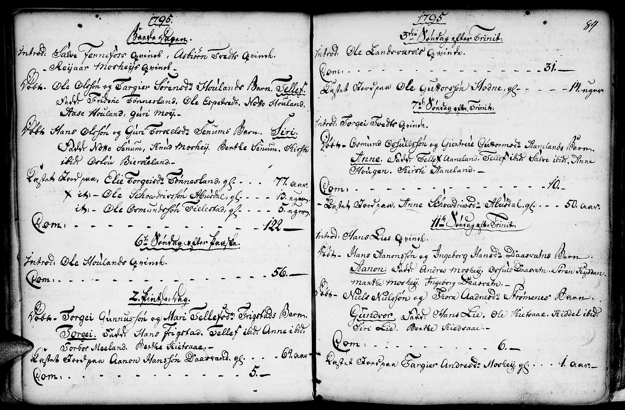 Evje sokneprestkontor, SAK/1111-0008/F/Fa/Fab/L0002: Parish register (official) no. A 2, 1765-1816, p. 84