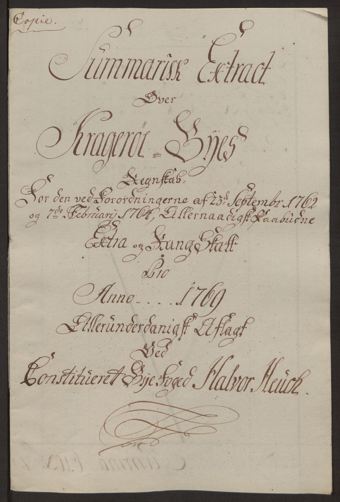 Rentekammeret inntil 1814, Reviderte regnskaper, Byregnskaper, AV/RA-EA-4066/R/Rk/L0218/0003: [K2] Kontribusjonsregnskap / Ekstra- og rangskatt, 1768-1772, p. 25