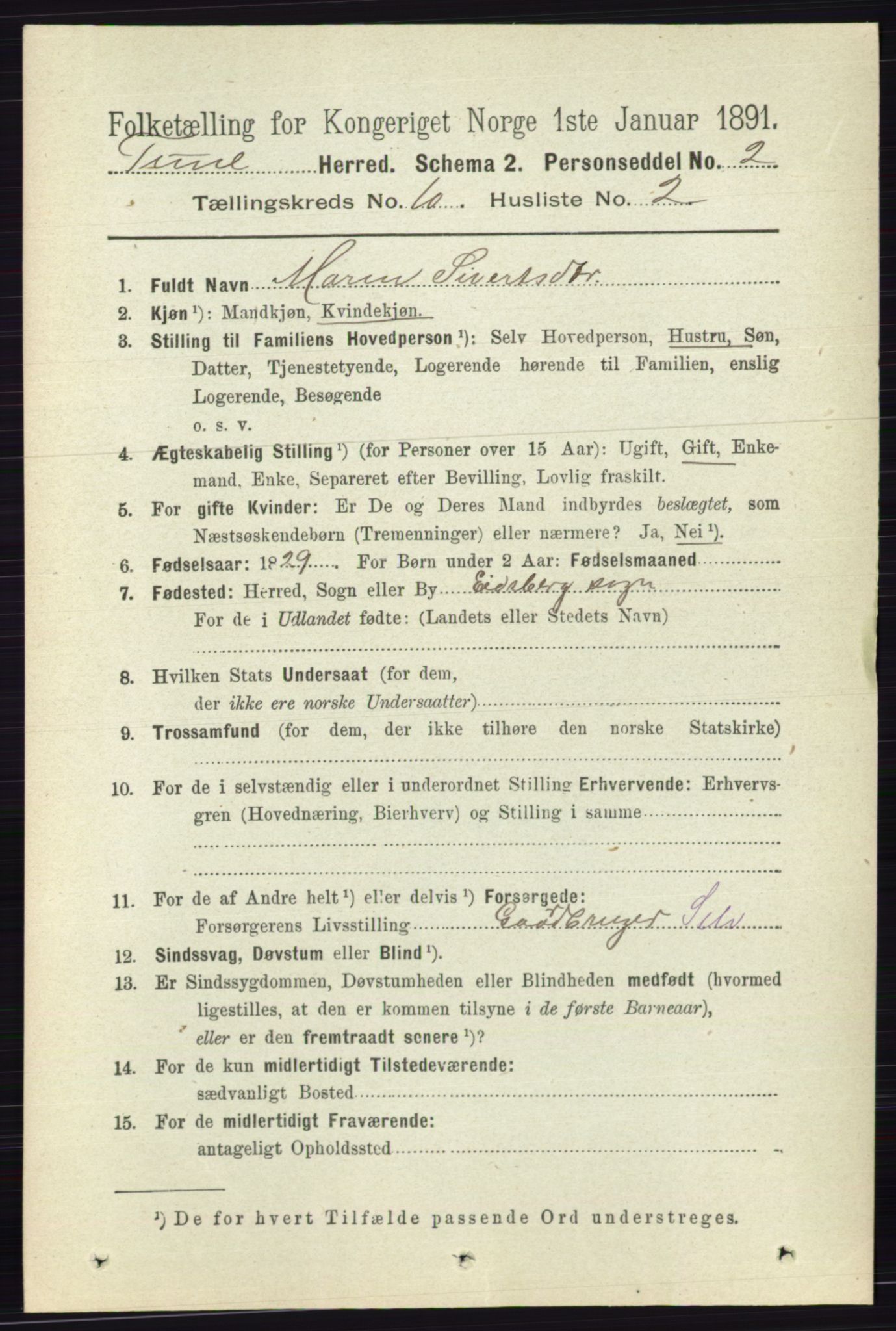 RA, 1891 census for 0130 Tune, 1891, p. 6565