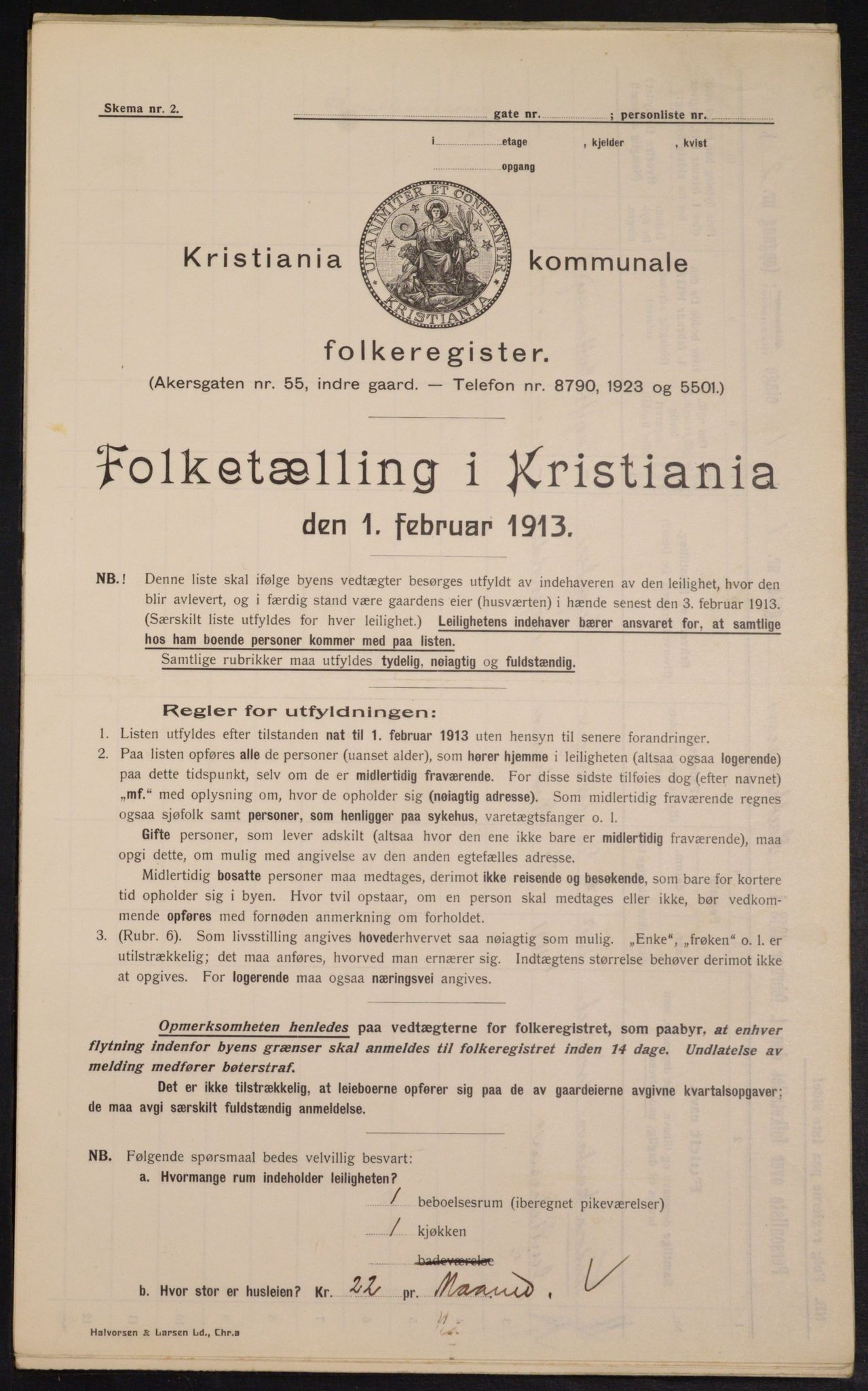 OBA, Municipal Census 1913 for Kristiania, 1913, p. 35583