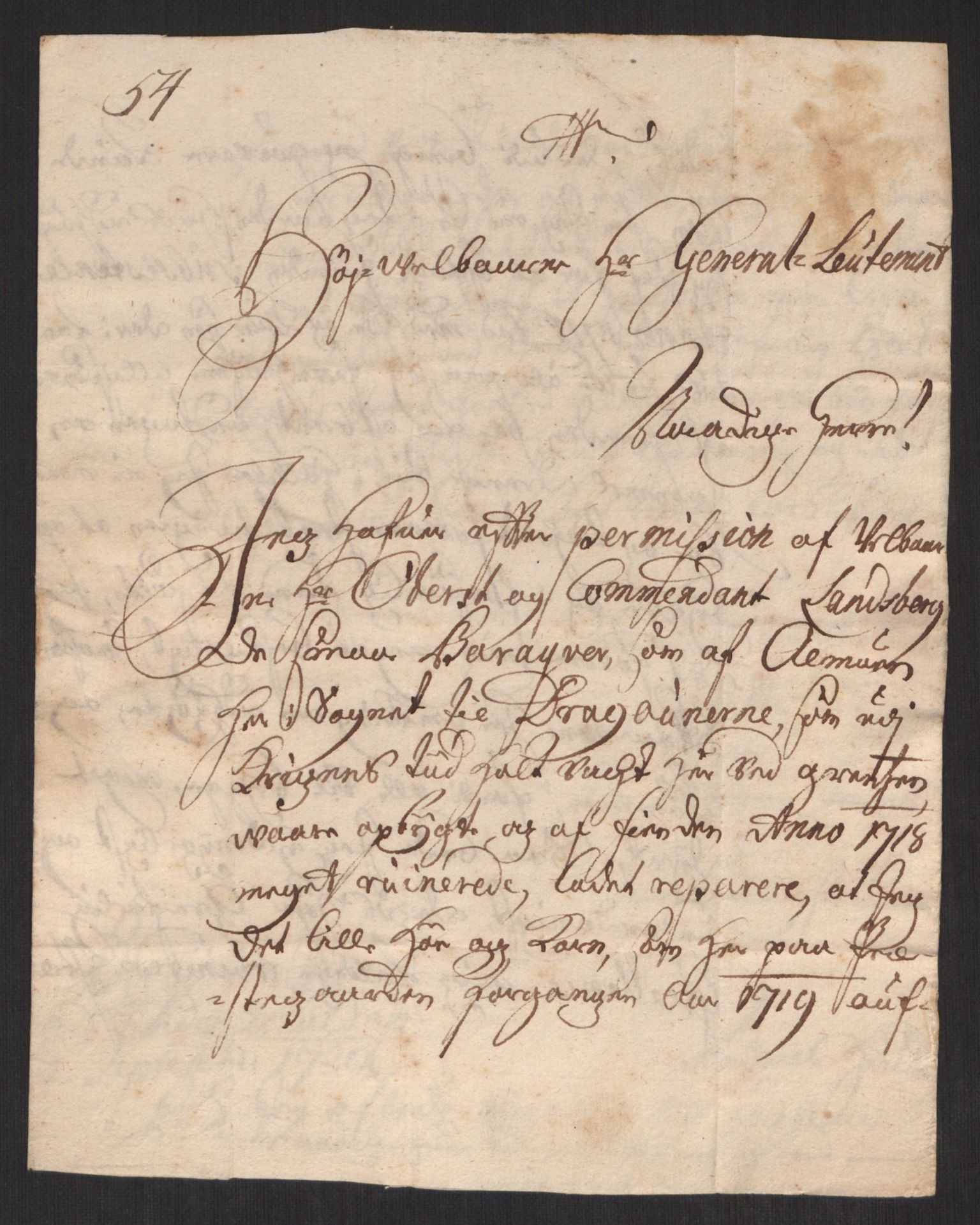 Kommanderende general (KG I) med Det norske krigsdirektorium, AV/RA-EA-5419/D/L0152: Fredriksten festning: Brev, inventarfortegnelser og regnskapsekstrakter, 1720-1723, p. 189