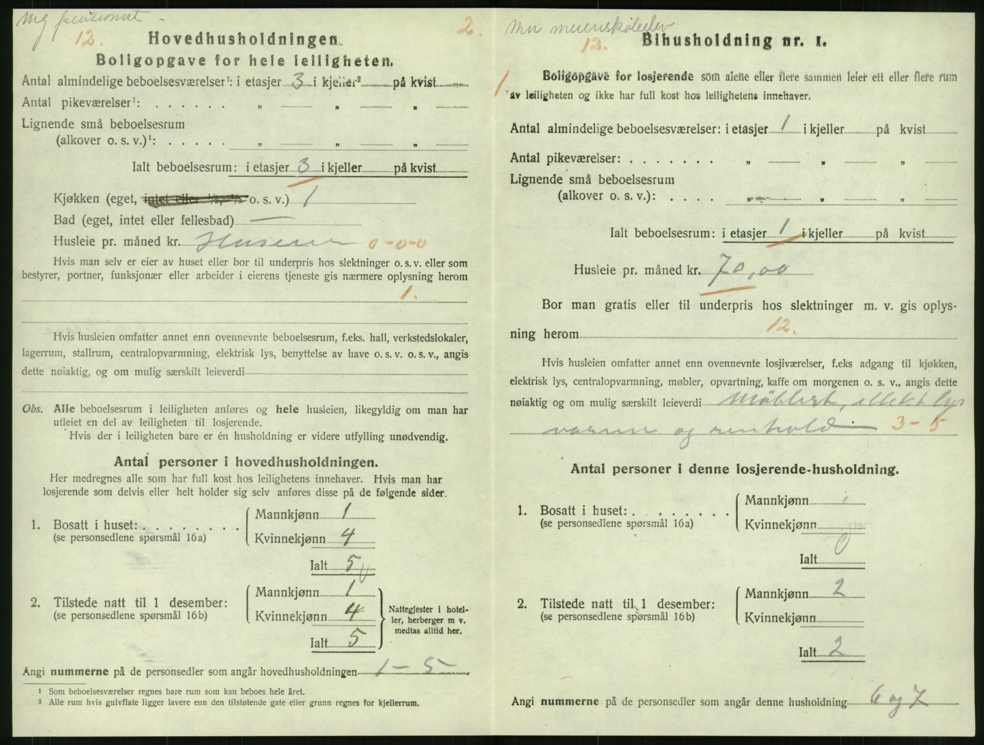 SAT, 1920 census for Levanger town, 1920, p. 803