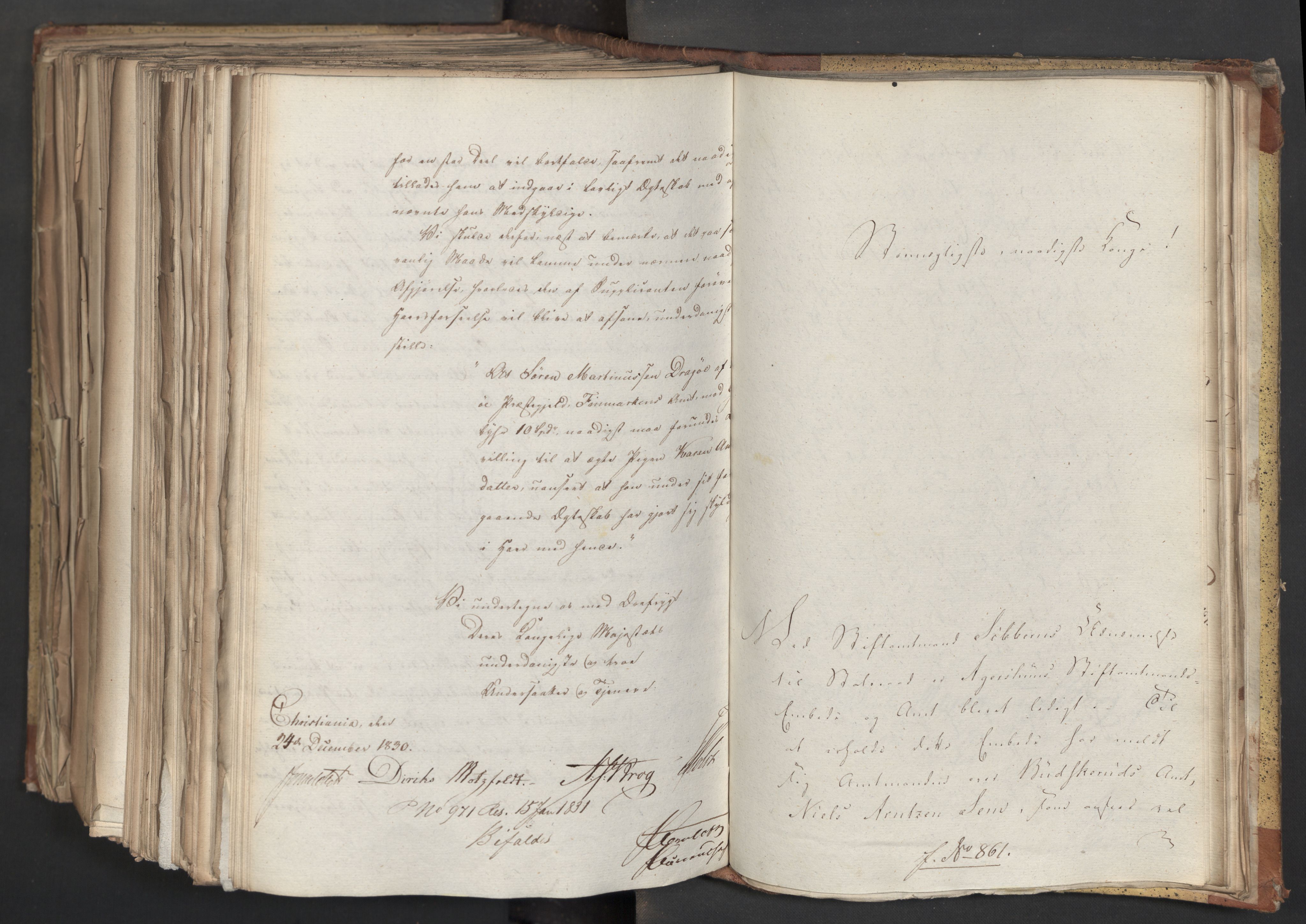 Statsrådsavdelingen i Stockholm, AV/RA-S-1003/D/Da/L0068: Regjeringsinnstillinger nr. 660-876, 1830, p. 744