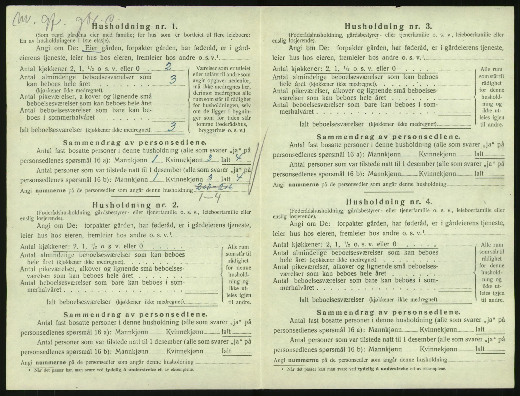SAKO, 1920 census for Hedrum, 1920, p. 1586