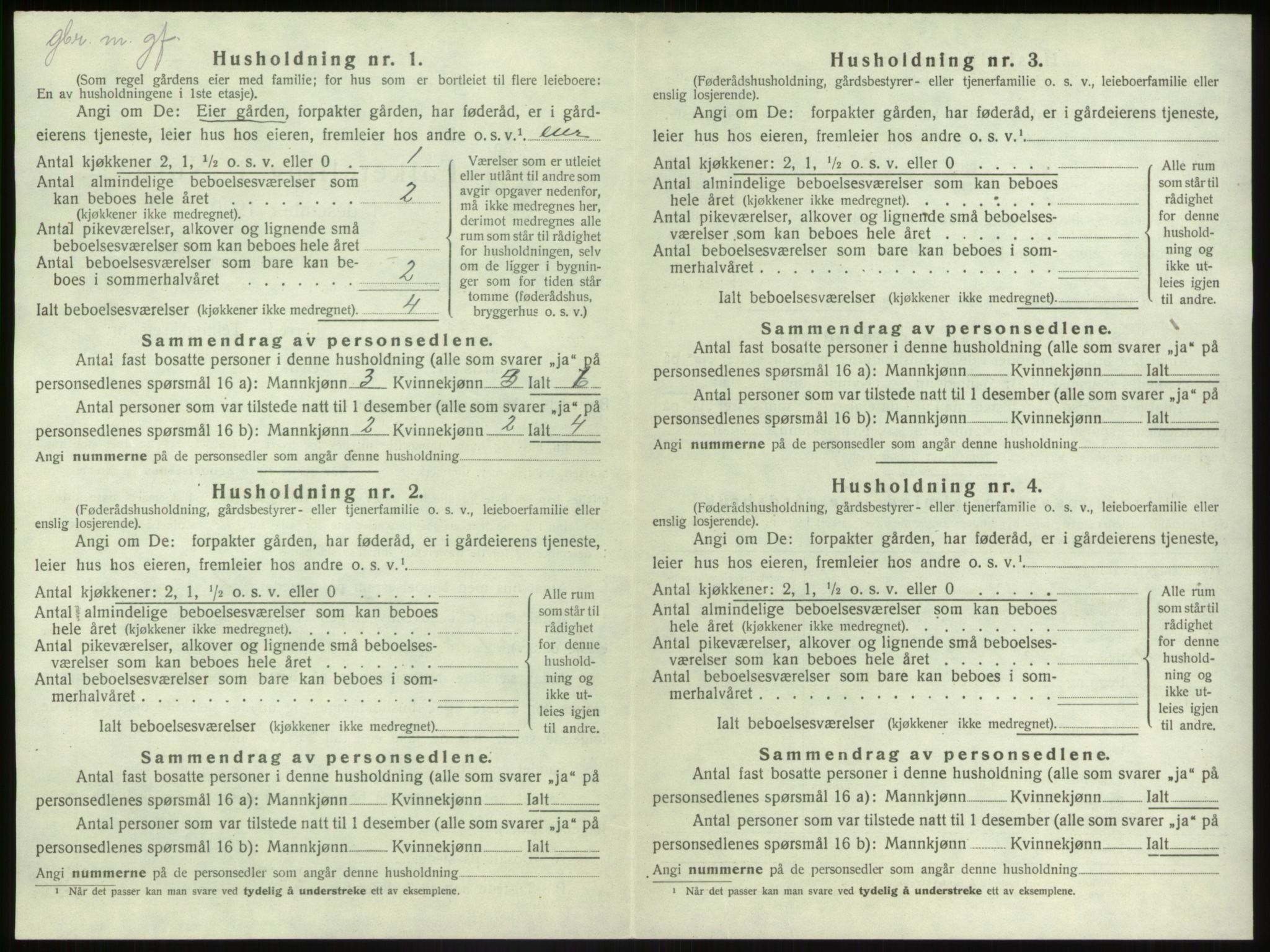 SAB, 1920 census for Jølster, 1920, p. 856