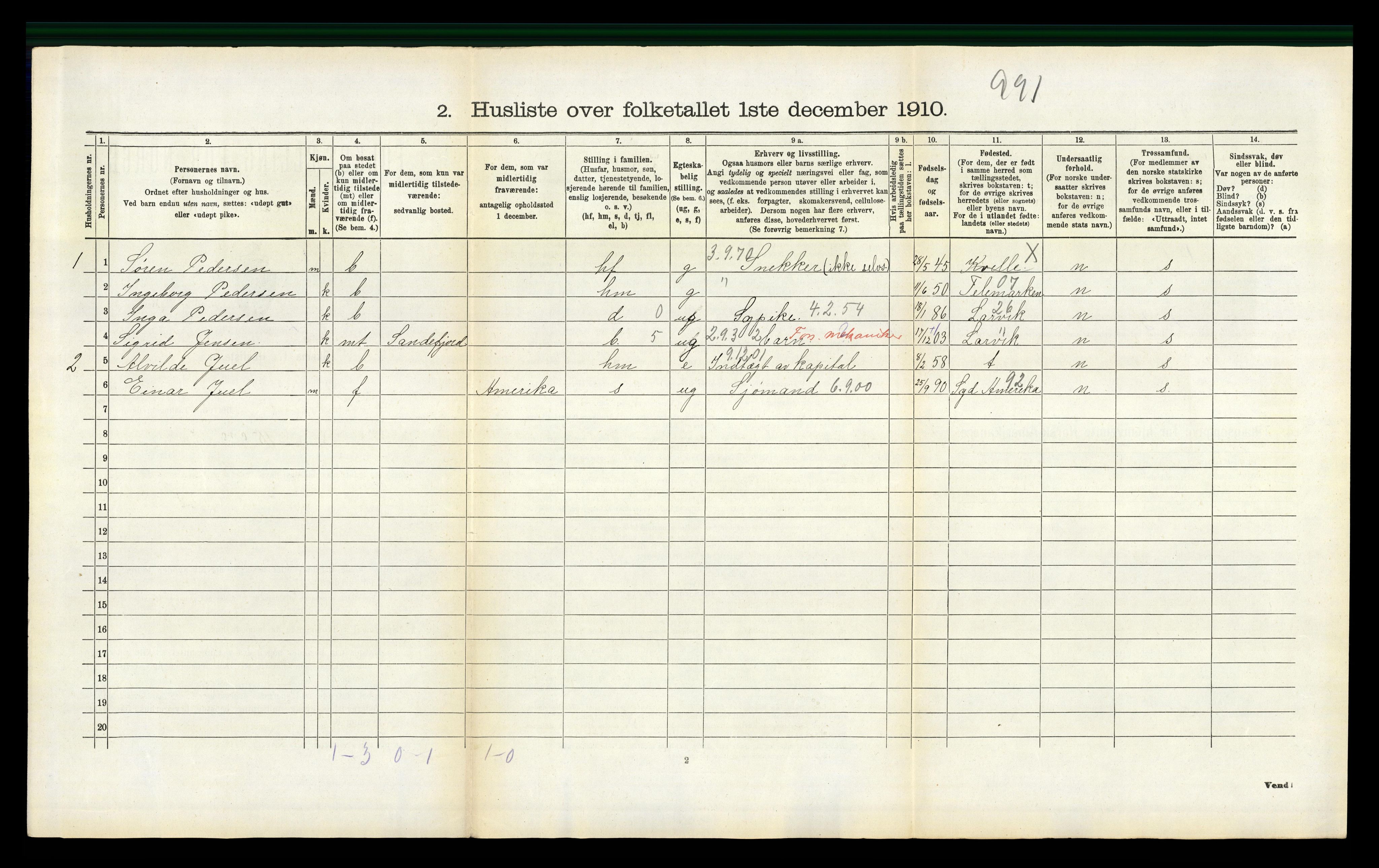 RA, 1910 census for Hedrum, 1910, p. 361