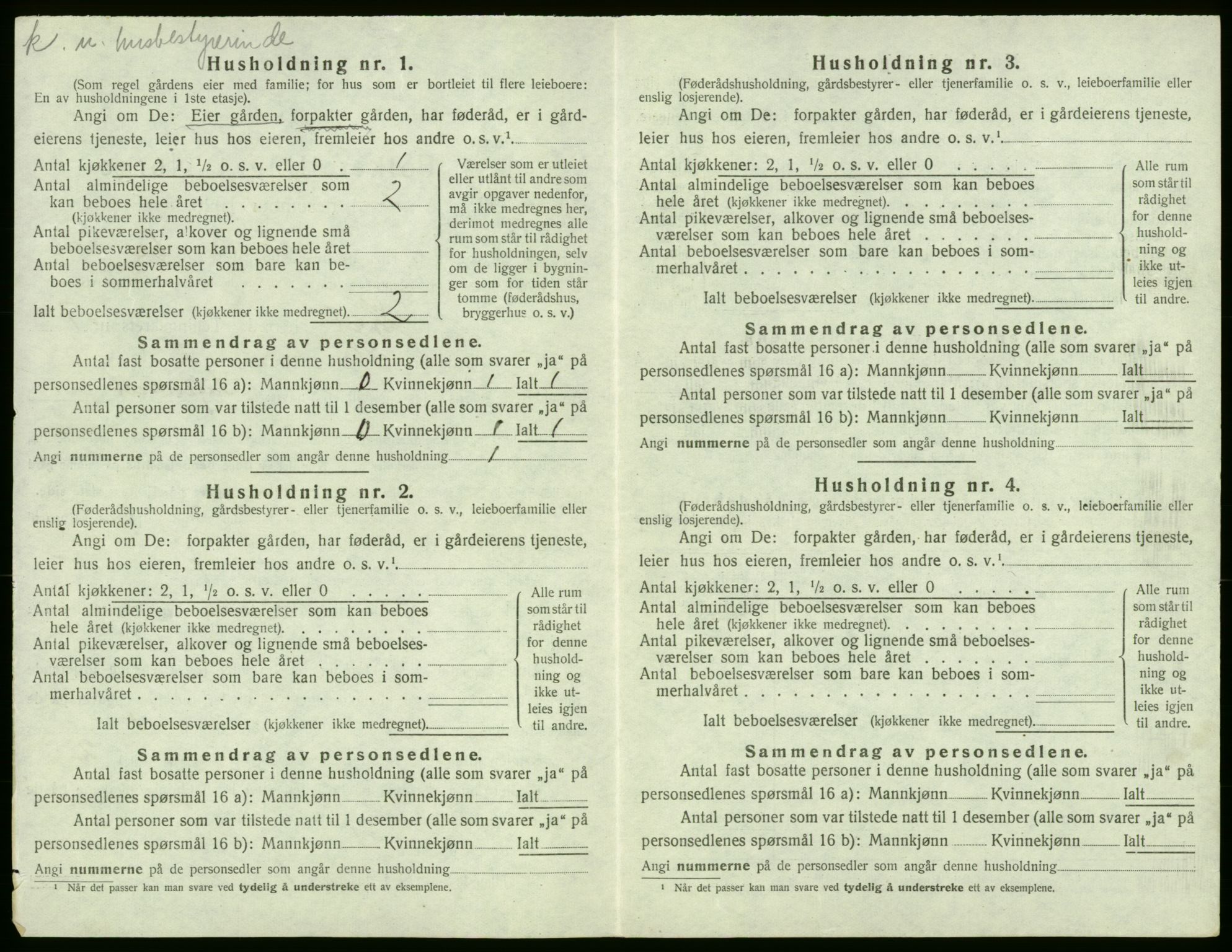 SAB, 1920 census for Stord, 1920, p. 480