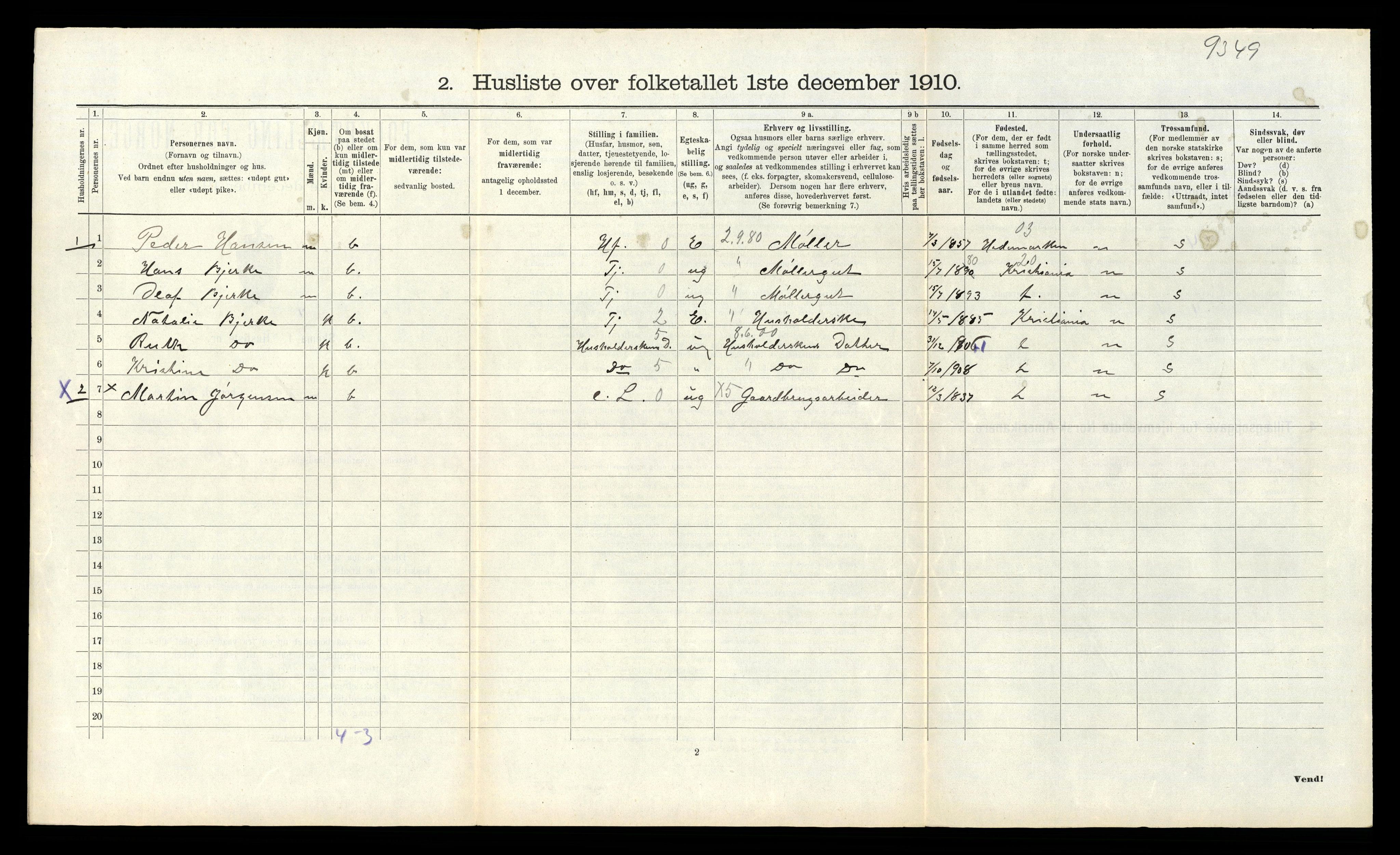 RA, 1910 census for Sande, 1910, p. 572