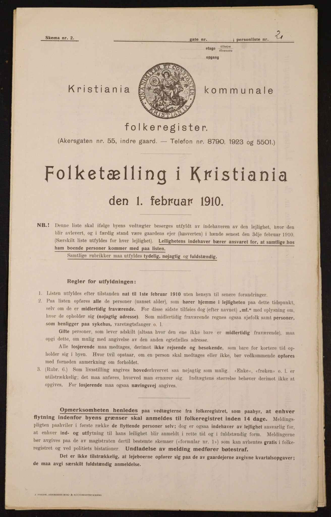 OBA, Municipal Census 1910 for Kristiania, 1910, p. 52643