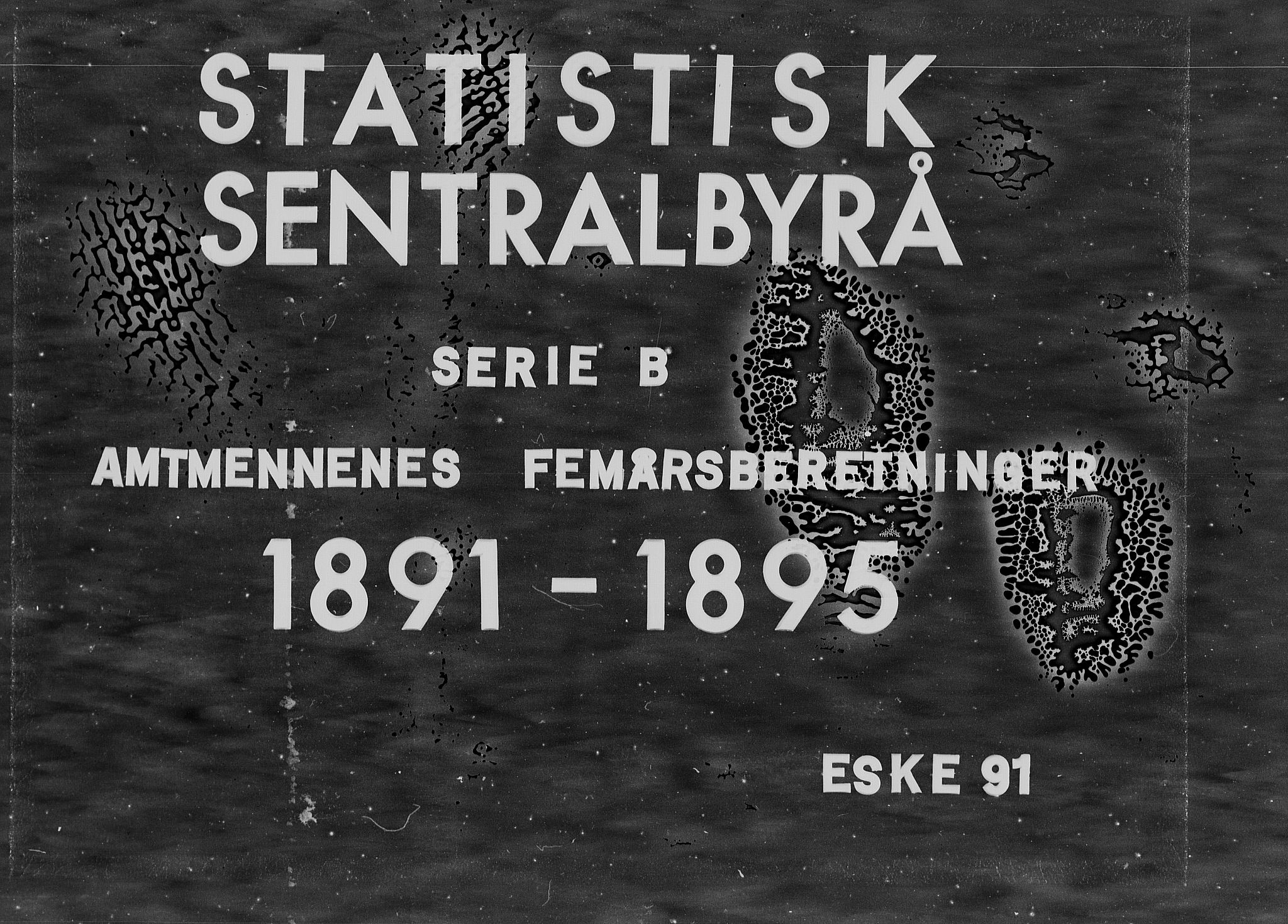 Statistisk sentralbyrå, Næringsøkonomiske emner, Generelt - Amtmennenes femårsberetninger, AV/RA-S-2233/F/Fa/L0091: --, 1896-1900, p. 1